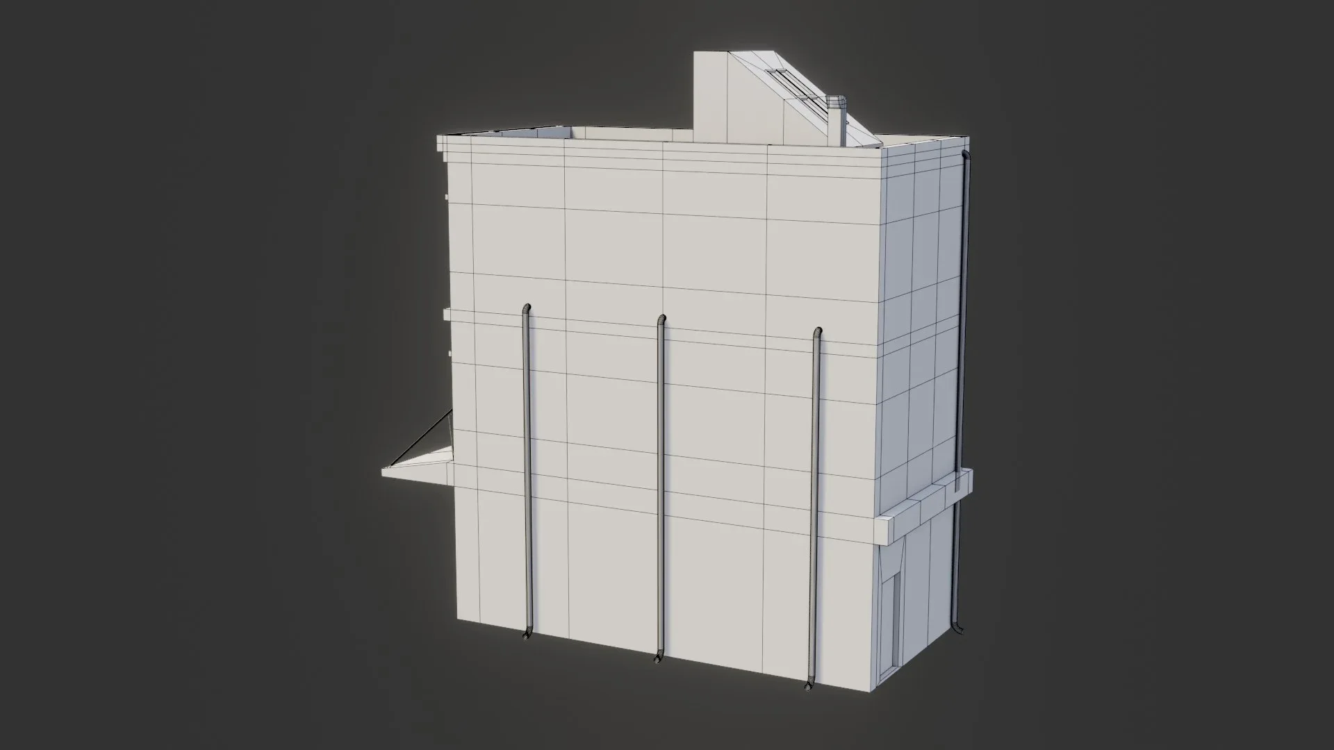 Commercial Building - Low Poly - Game Ready - PBR