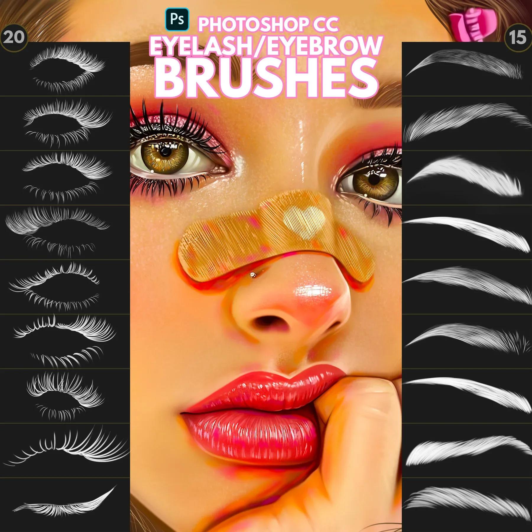 Eyelash/Eyebrow Brushes for Photoshop