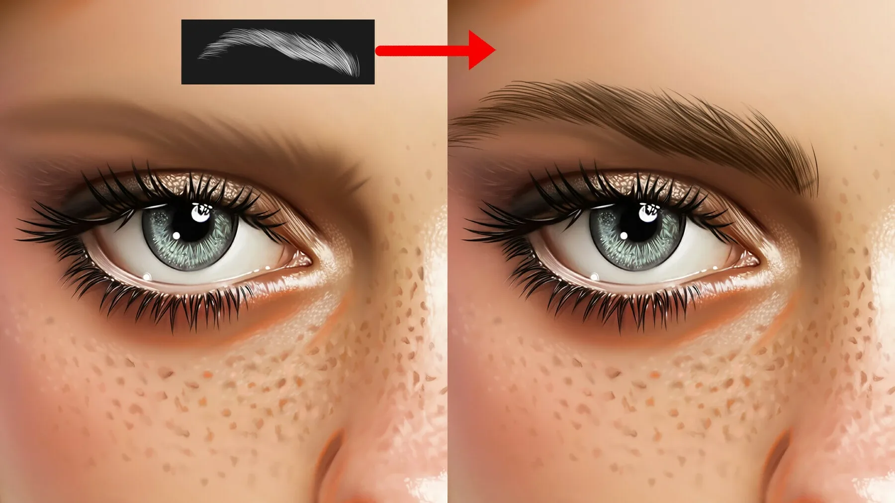 Eyelash/Eyebrow Brushes for Photoshop