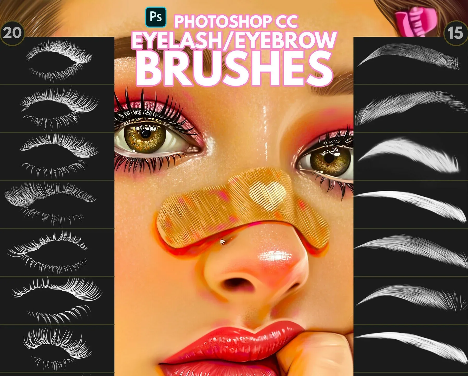 Eyelash/Eyebrow Brushes for Photoshop