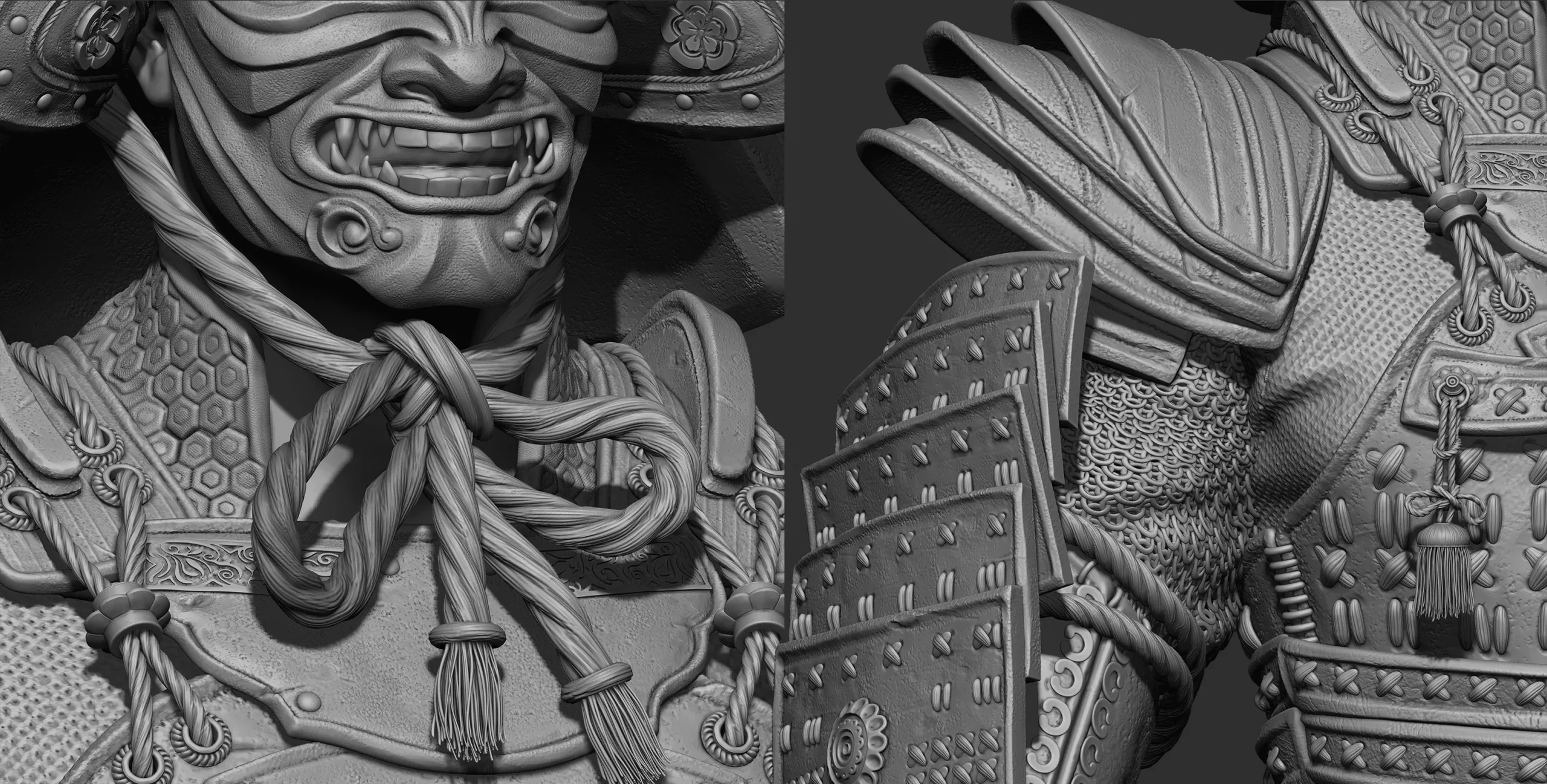 Samurai Character Sculpting Tutorial in Zbrush 2019 Highpoly