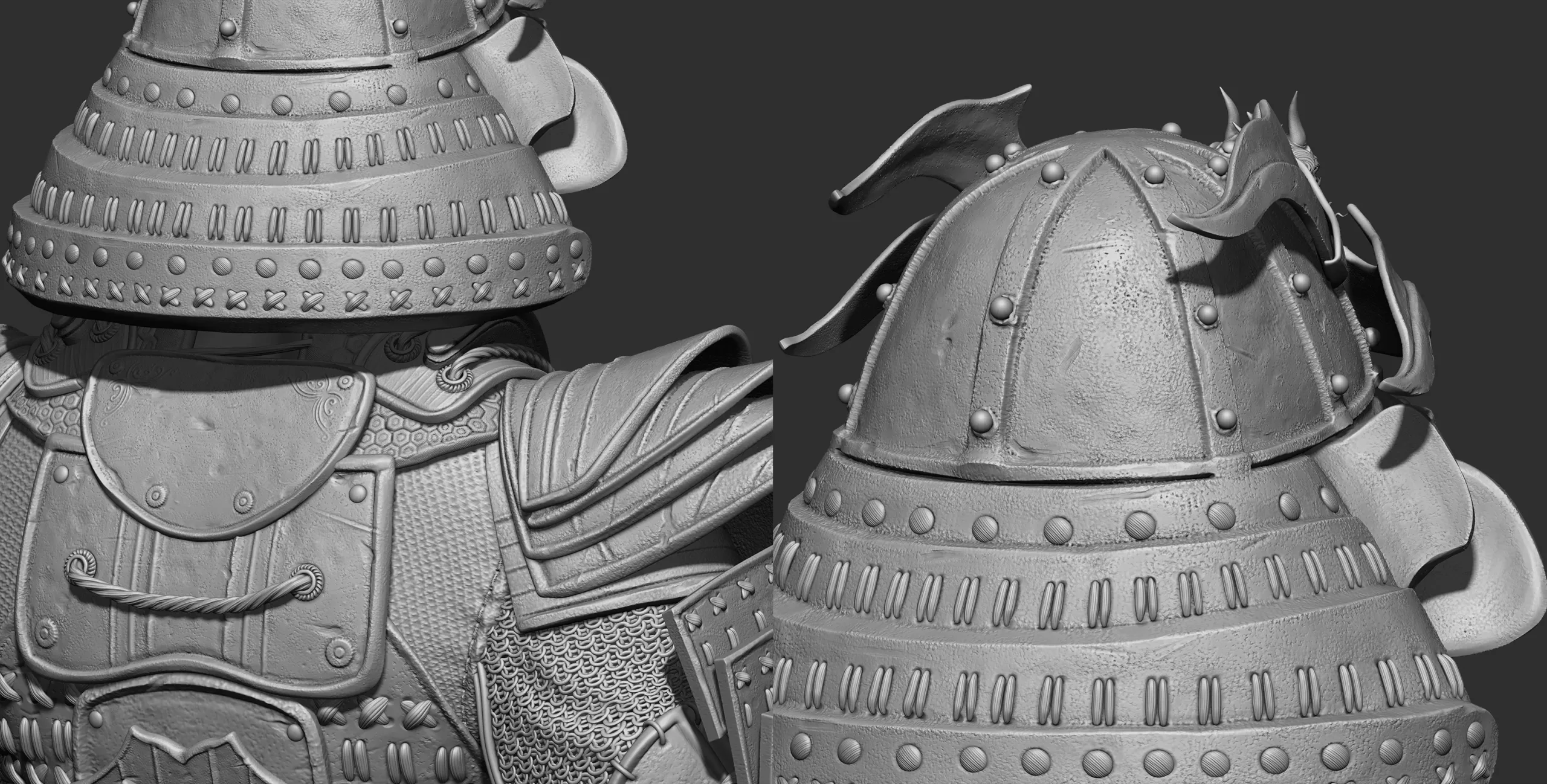 Samurai Character Sculpting Tutorial in Zbrush 2019 Highpoly