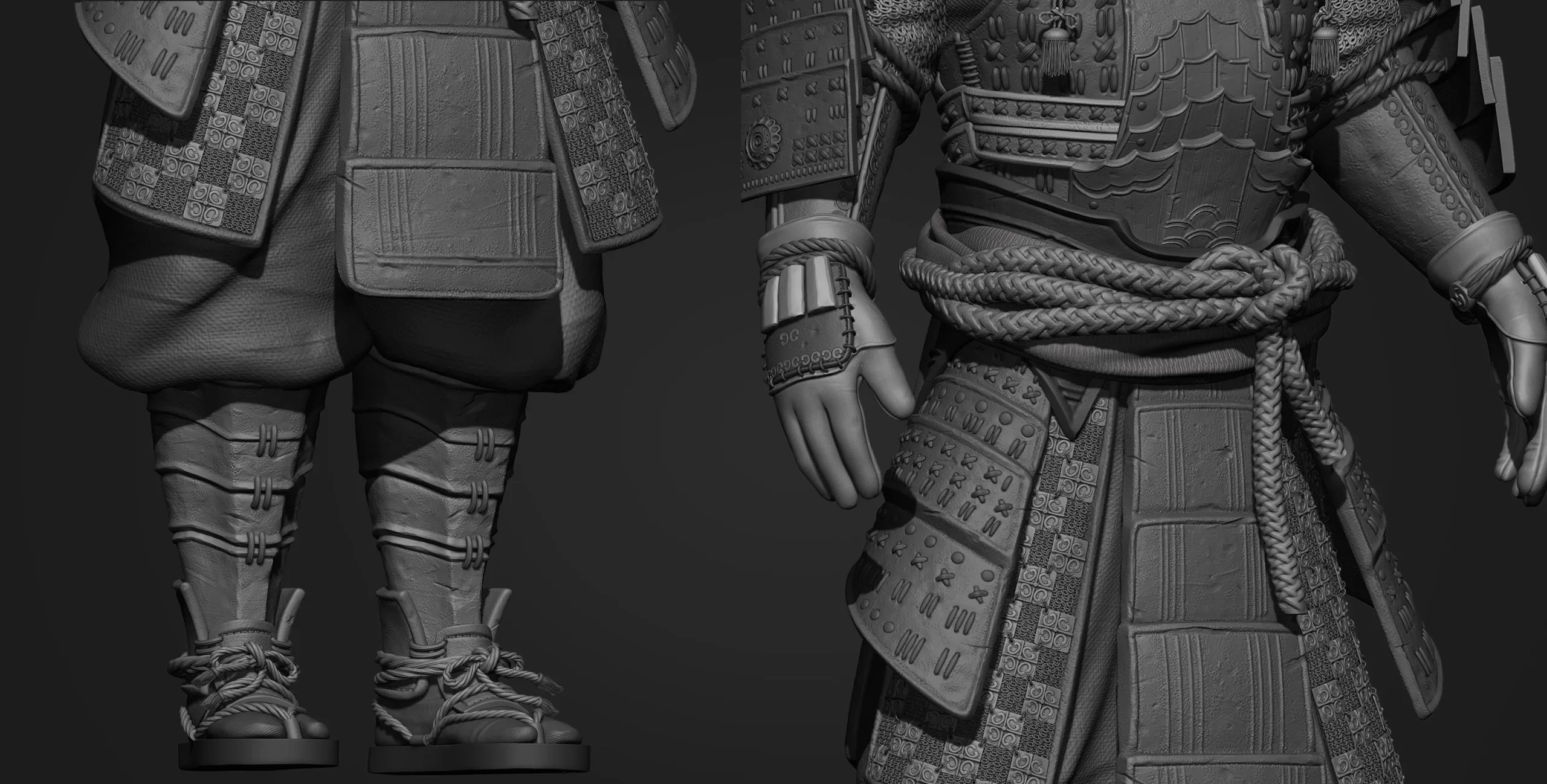 Samurai Character Sculpting Tutorial in Zbrush 2019 Highpoly