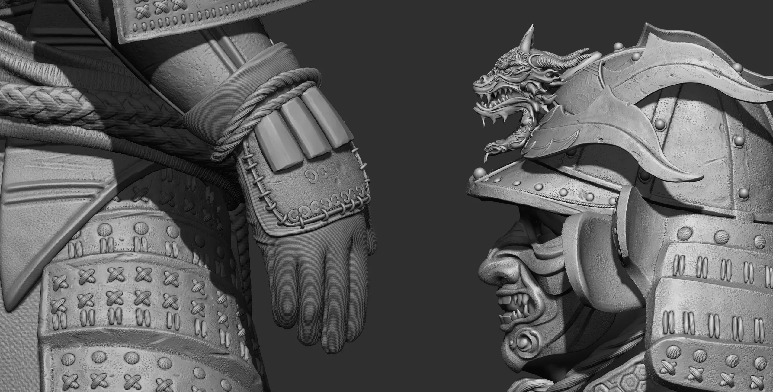 Samurai Character Sculpting Tutorial in Zbrush 2019 Highpoly