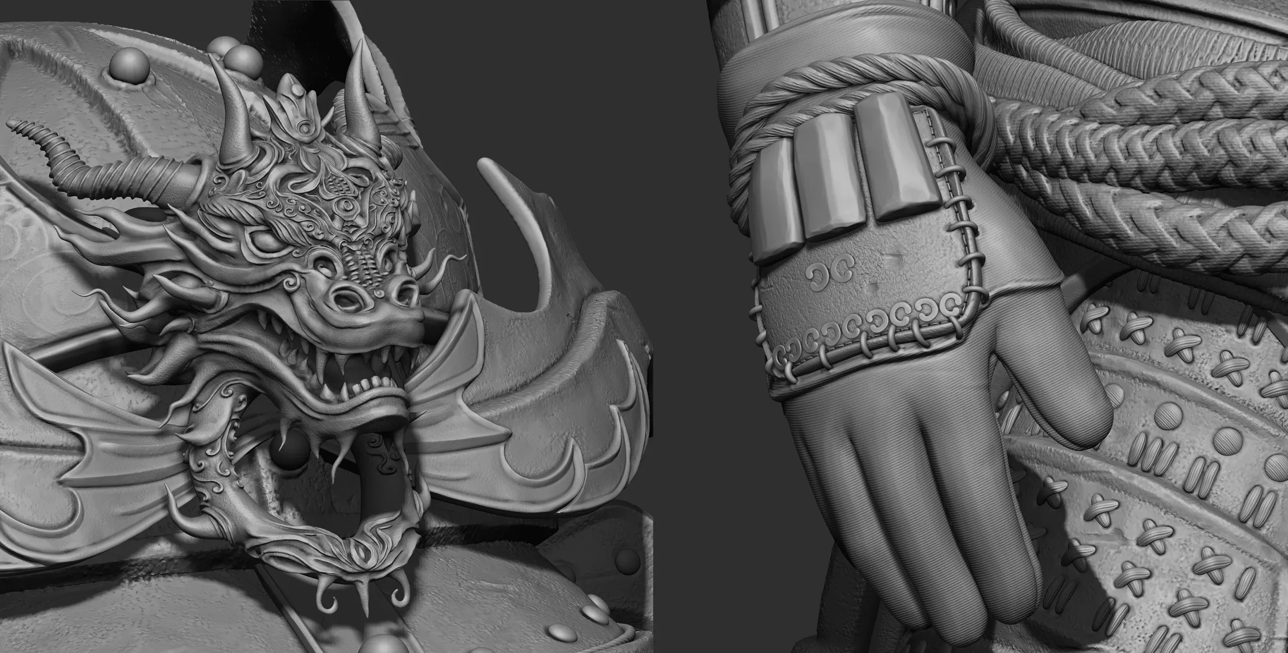 Samurai Character Sculpting Tutorial in Zbrush 2019 Highpoly