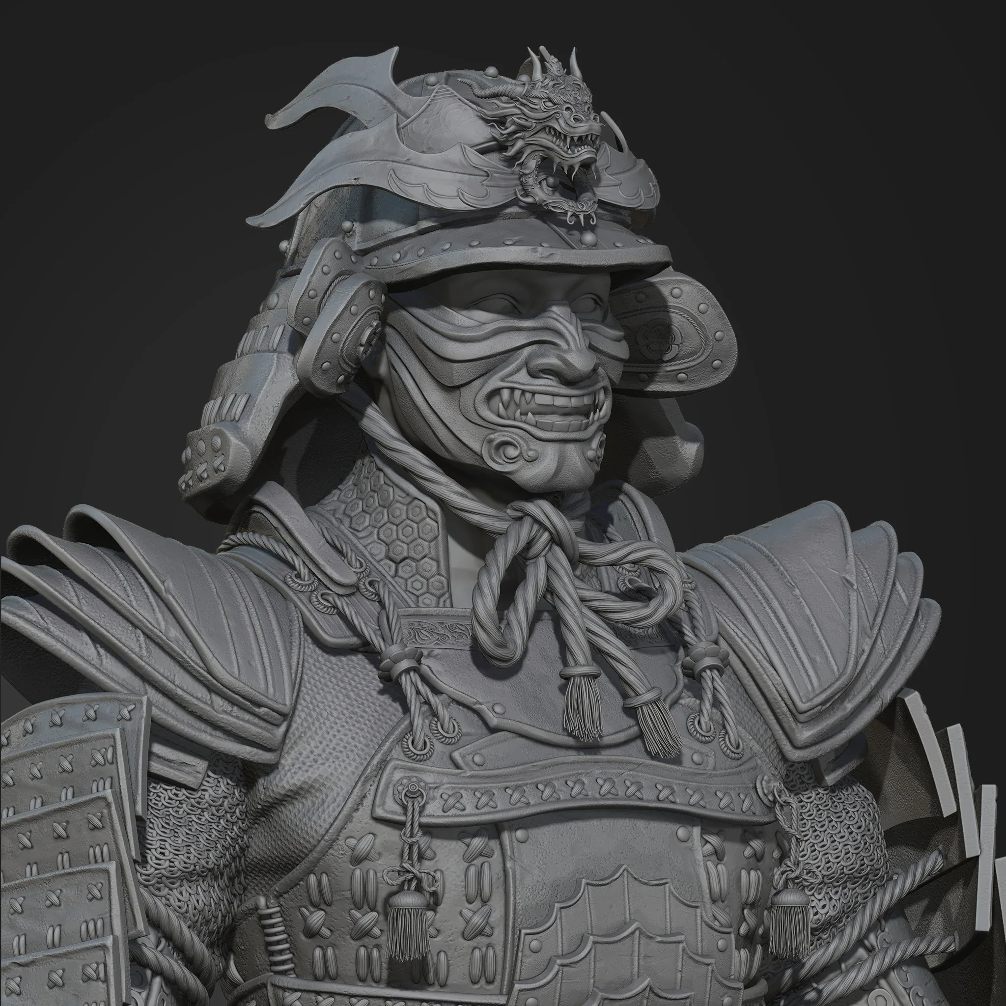 Samurai Character Sculpting Tutorial in Zbrush 2019 Highpoly