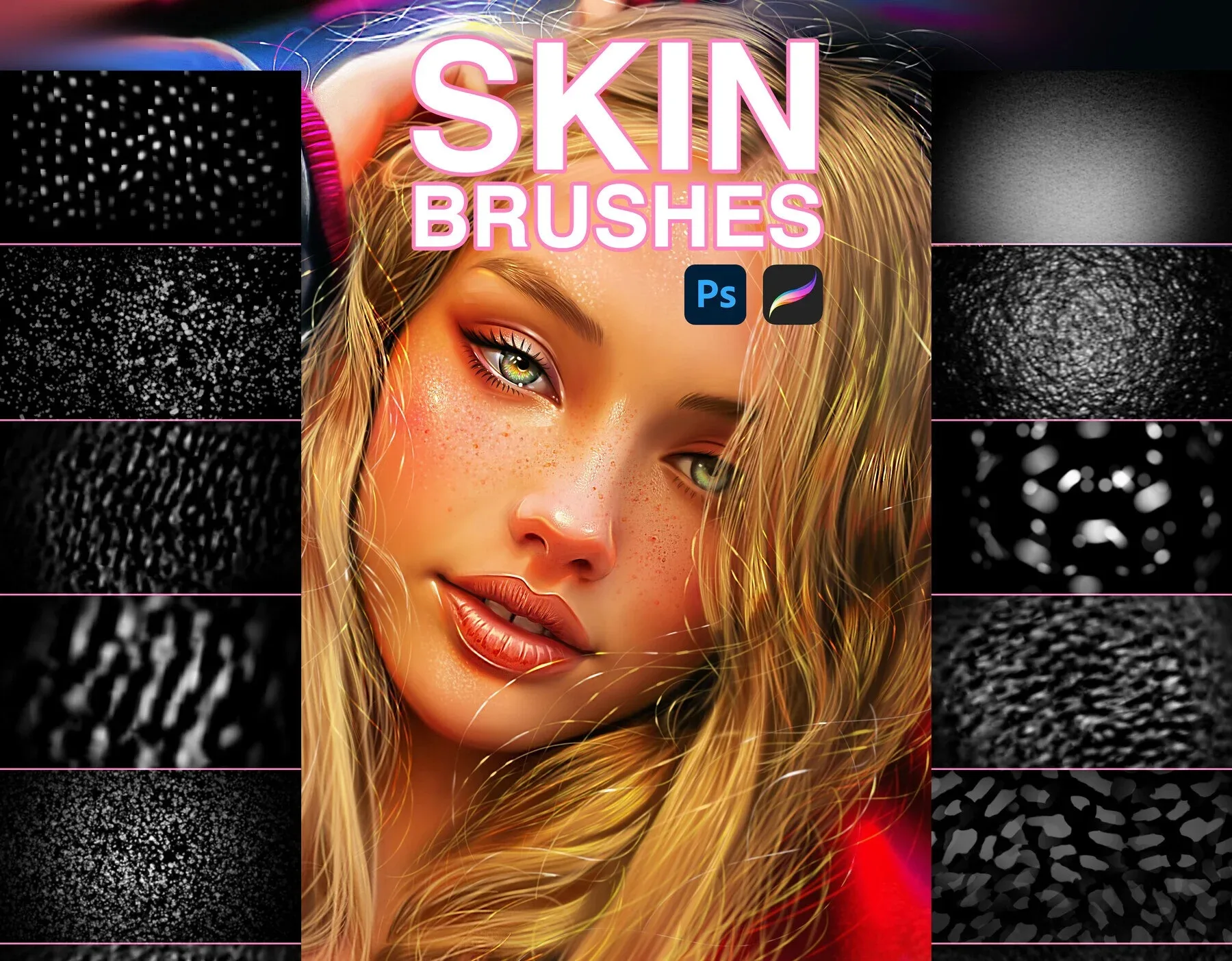 Skin Brushes for Photoshop and Procreate