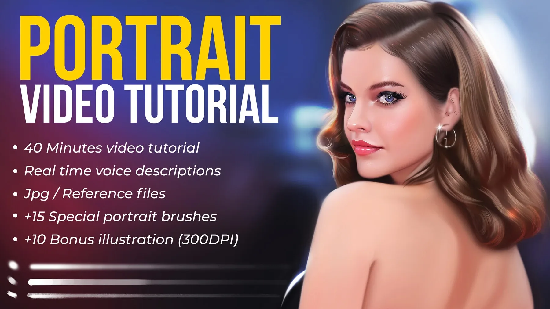 Portrait Painting in Photoshop Video Tutorial