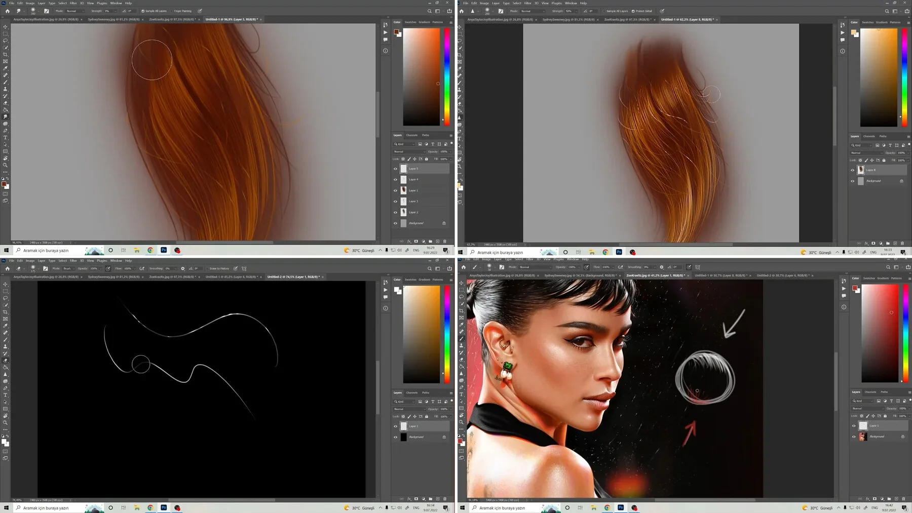 How to Paint Hair in Photoshop Video Tutorial