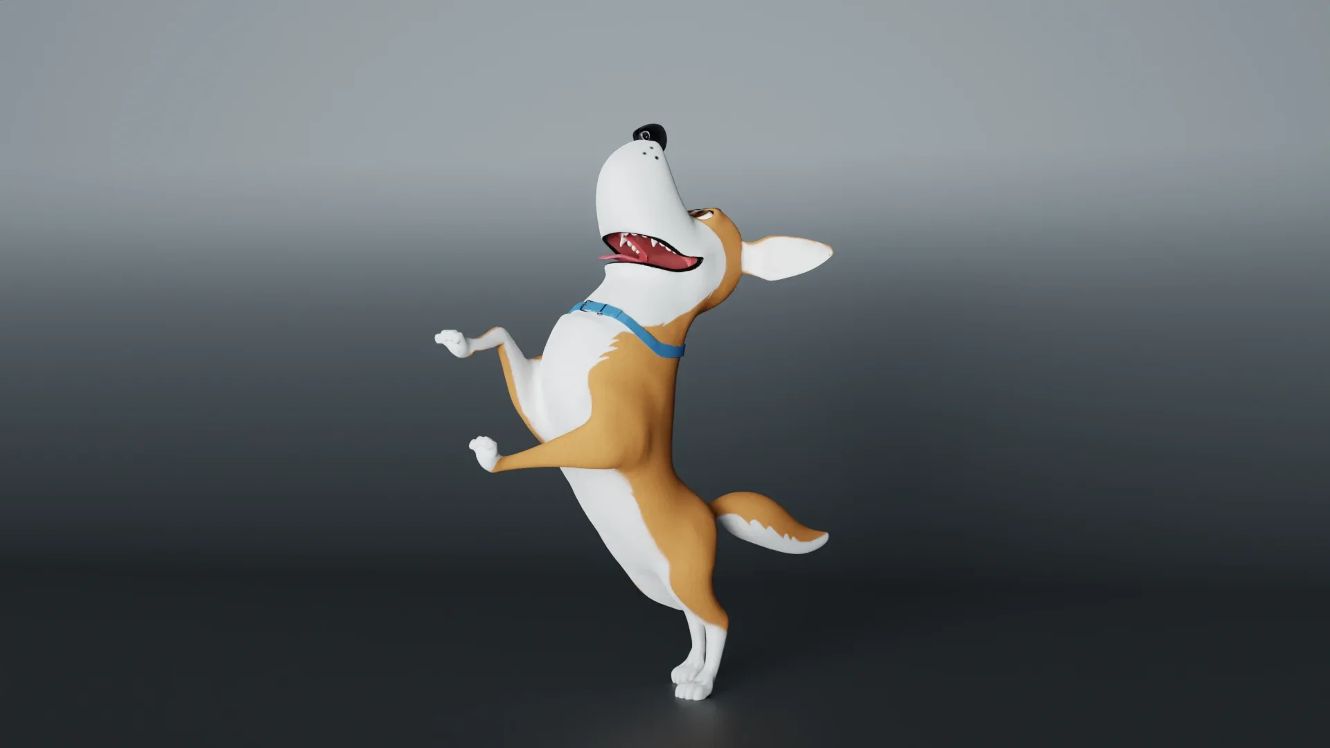 Golden retriever - A cartoon dog rigged animal 3d model for Blender