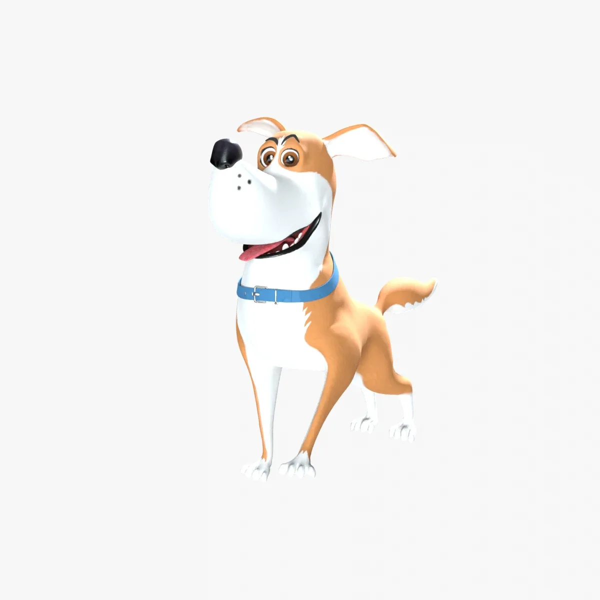 Golden retriever - A cartoon dog rigged animal 3d model for Blender