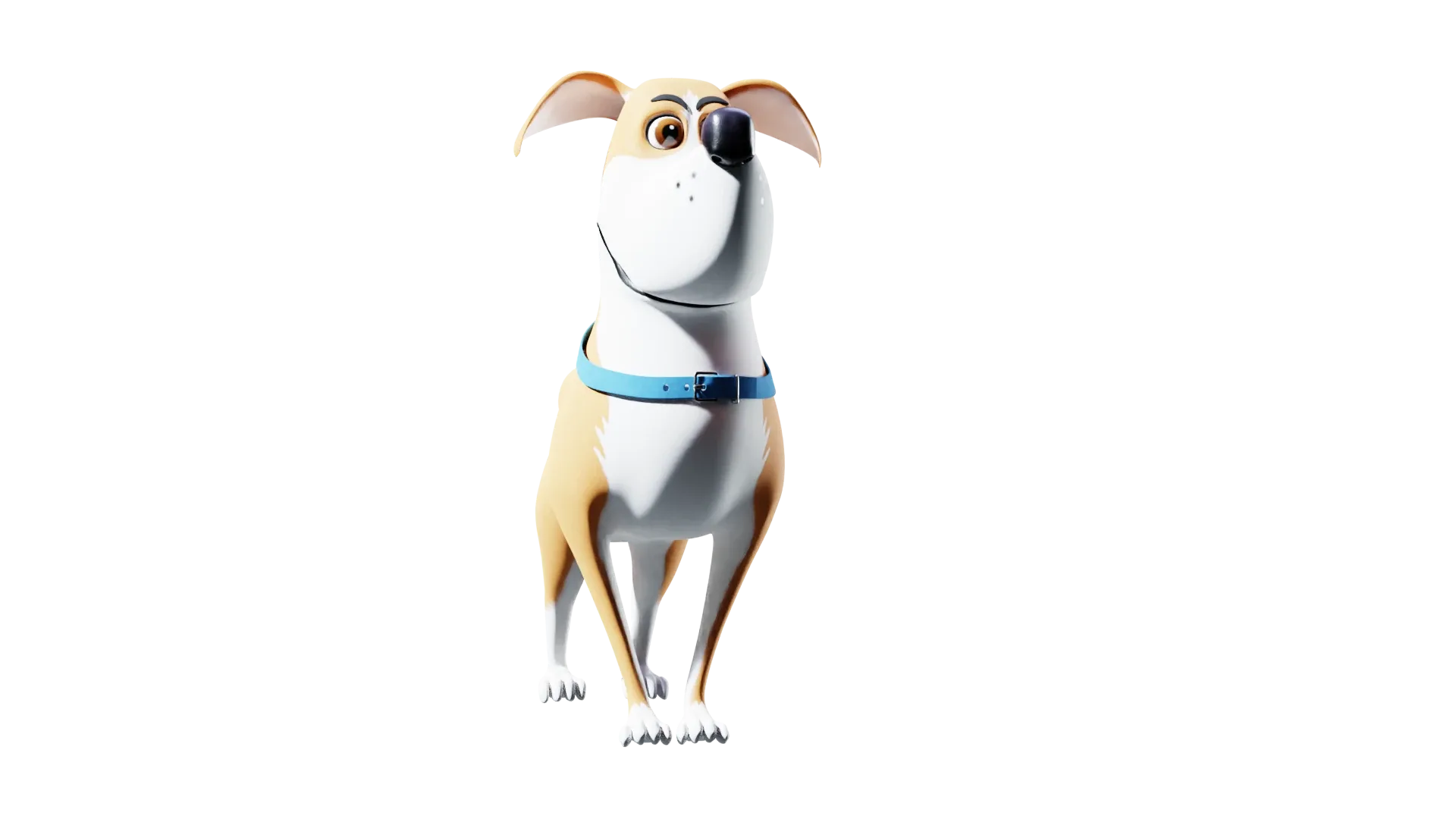 Golden retriever - A cartoon dog rigged animal 3d model for Blender