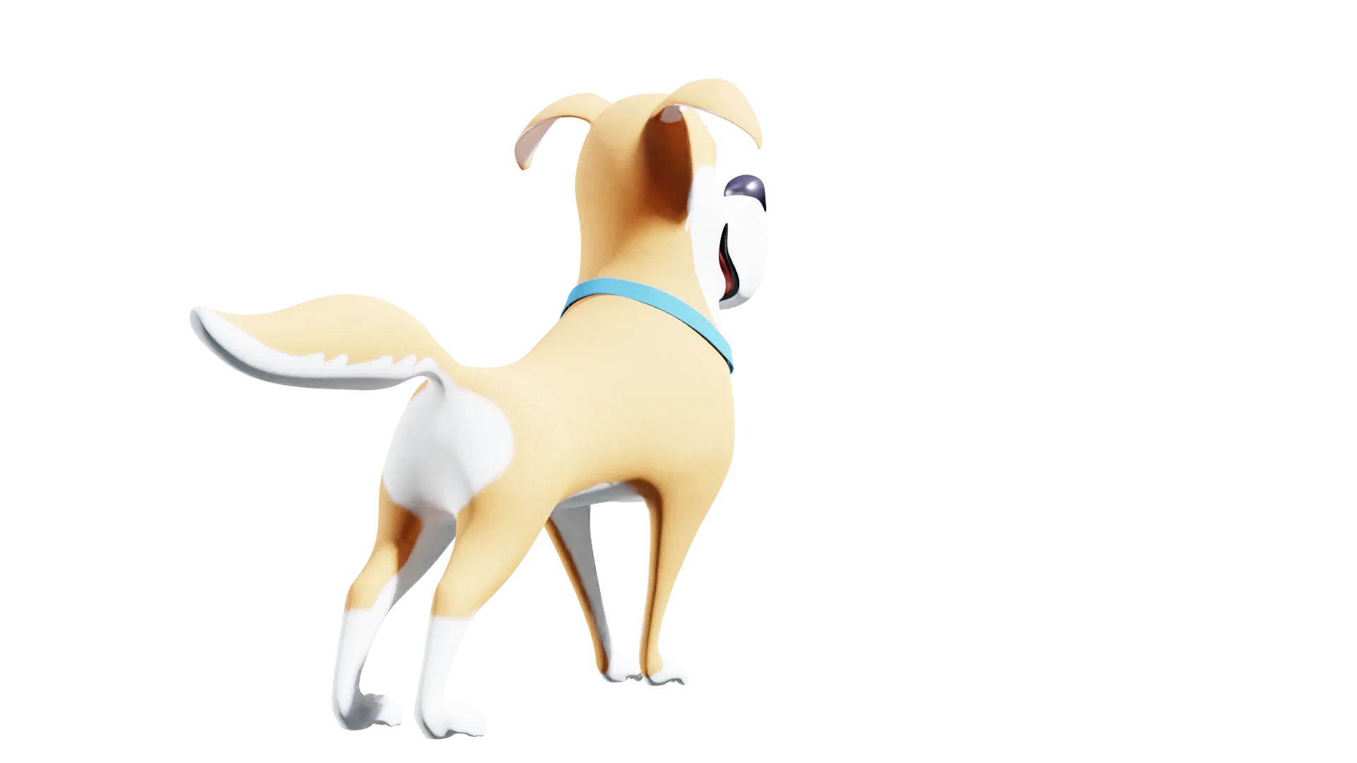 Golden retriever - A cartoon dog rigged animal 3d model for Blender