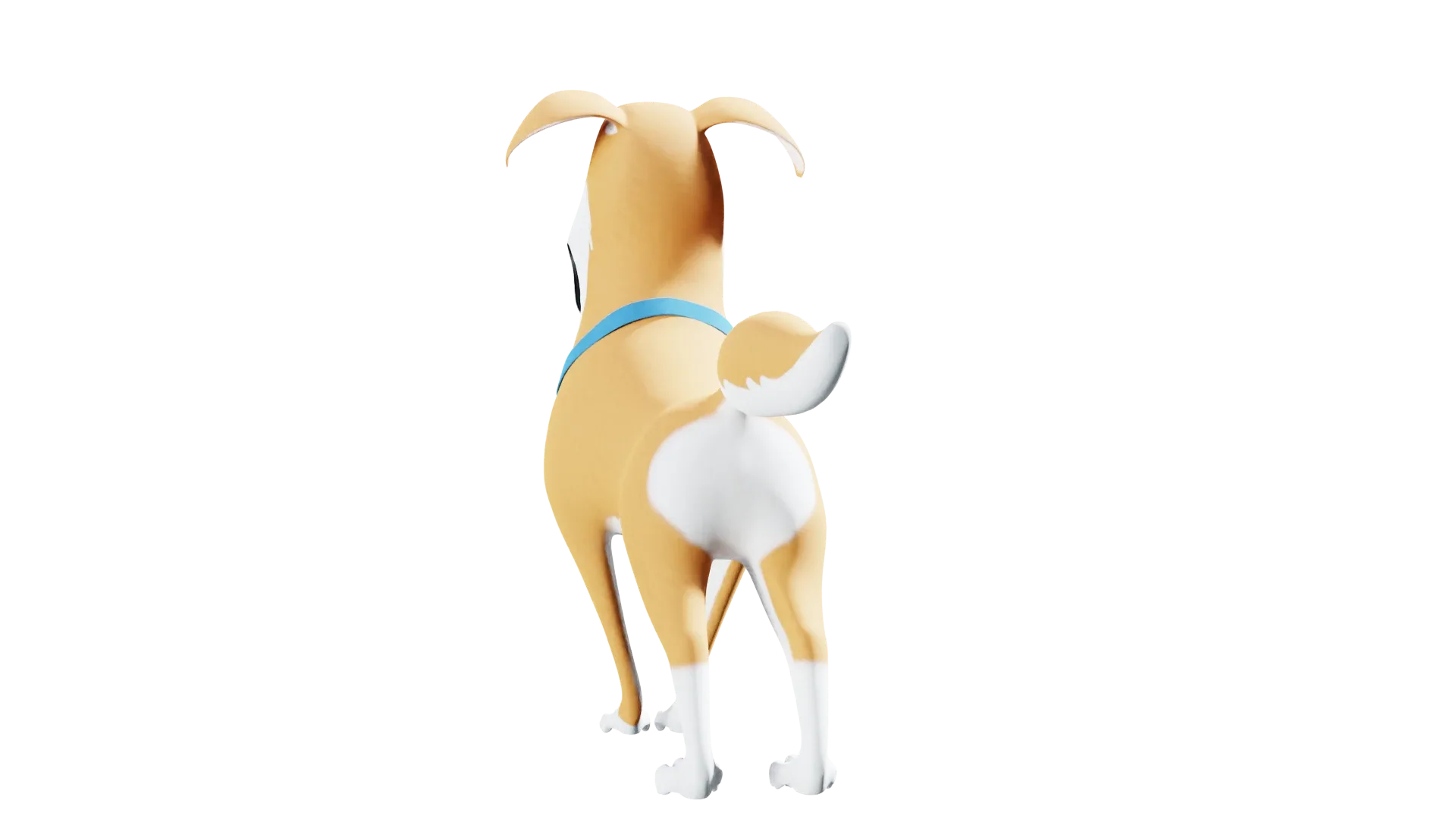 Golden retriever - A cartoon dog rigged animal 3d model for Blender