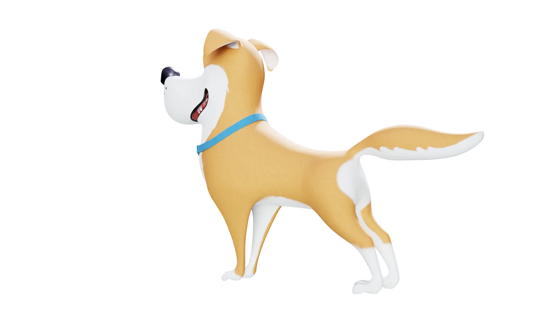 Golden retriever - A cartoon dog rigged animal 3d model for Blender