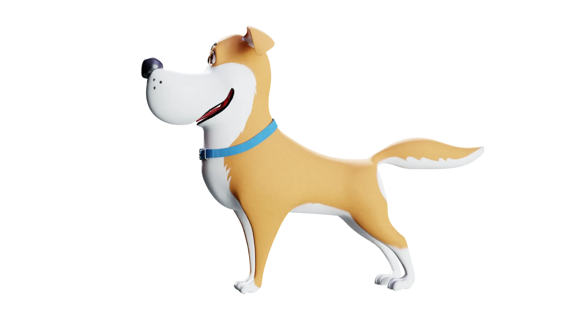 Golden retriever - A cartoon dog rigged animal 3d model for Blender