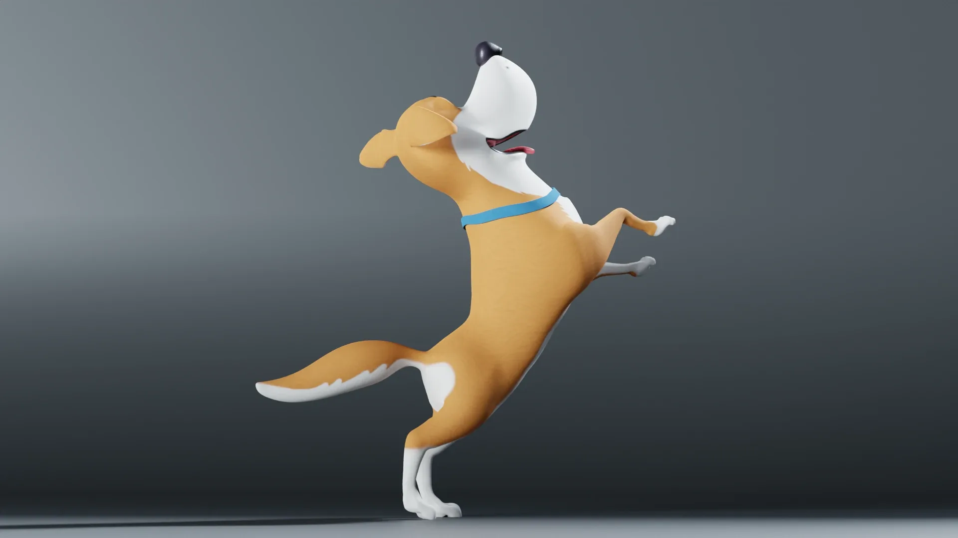 Golden retriever - A cartoon dog rigged animal 3d model for Blender