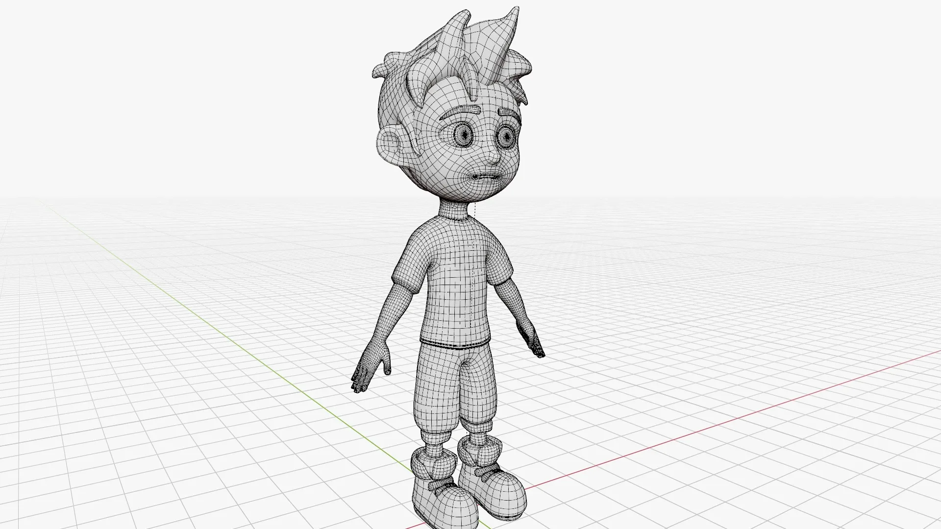 Boy - cartoon character rigged 3d model for Blender