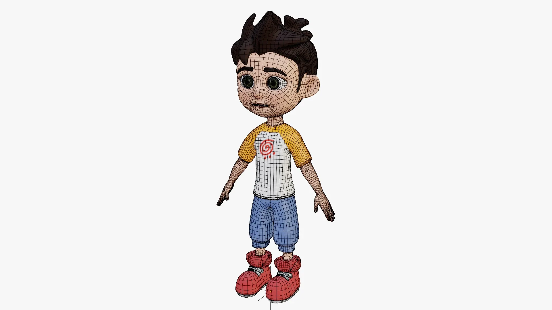 Boy - cartoon character rigged 3d model for Blender