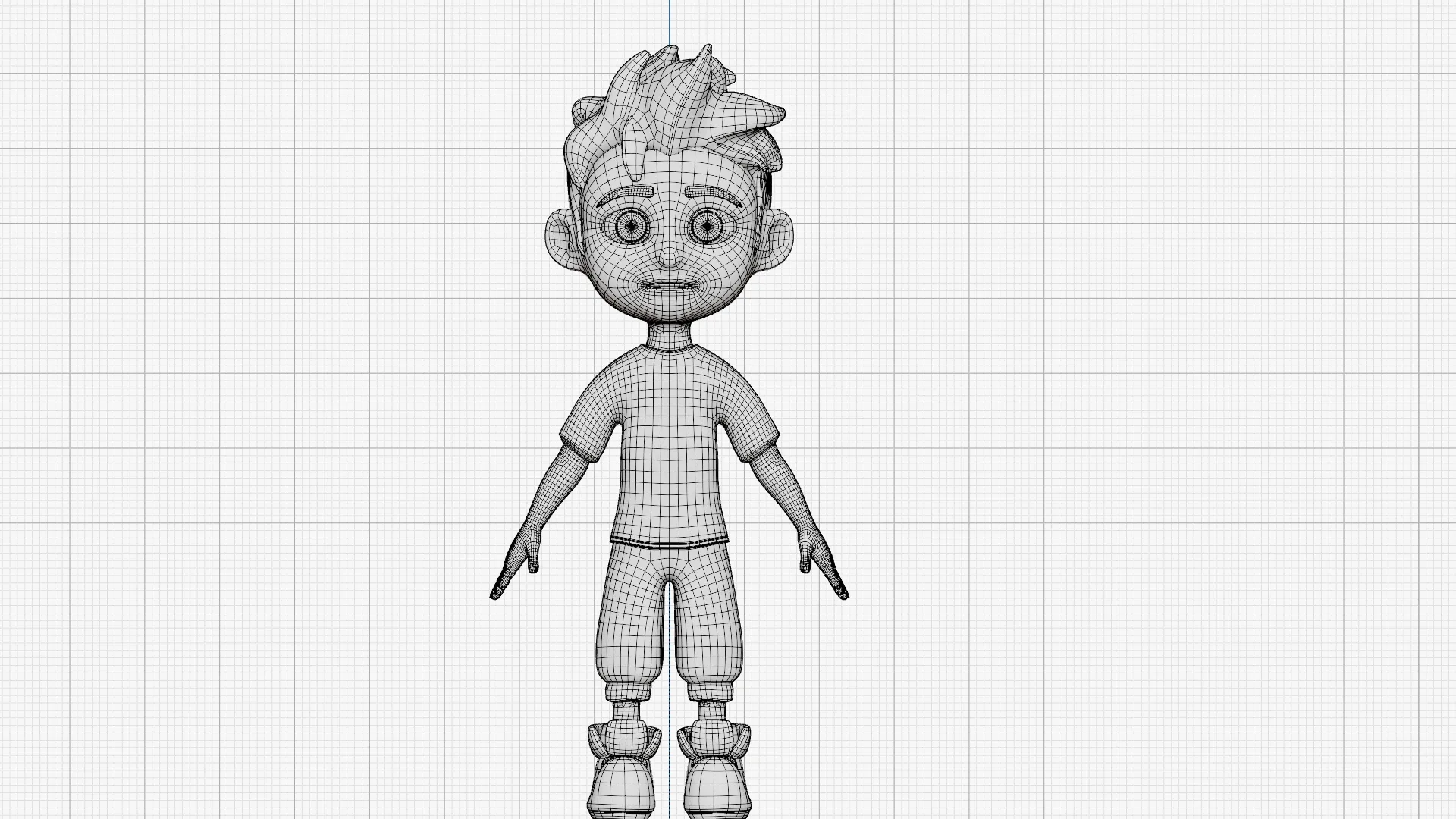 Boy - cartoon character rigged 3d model for Blender