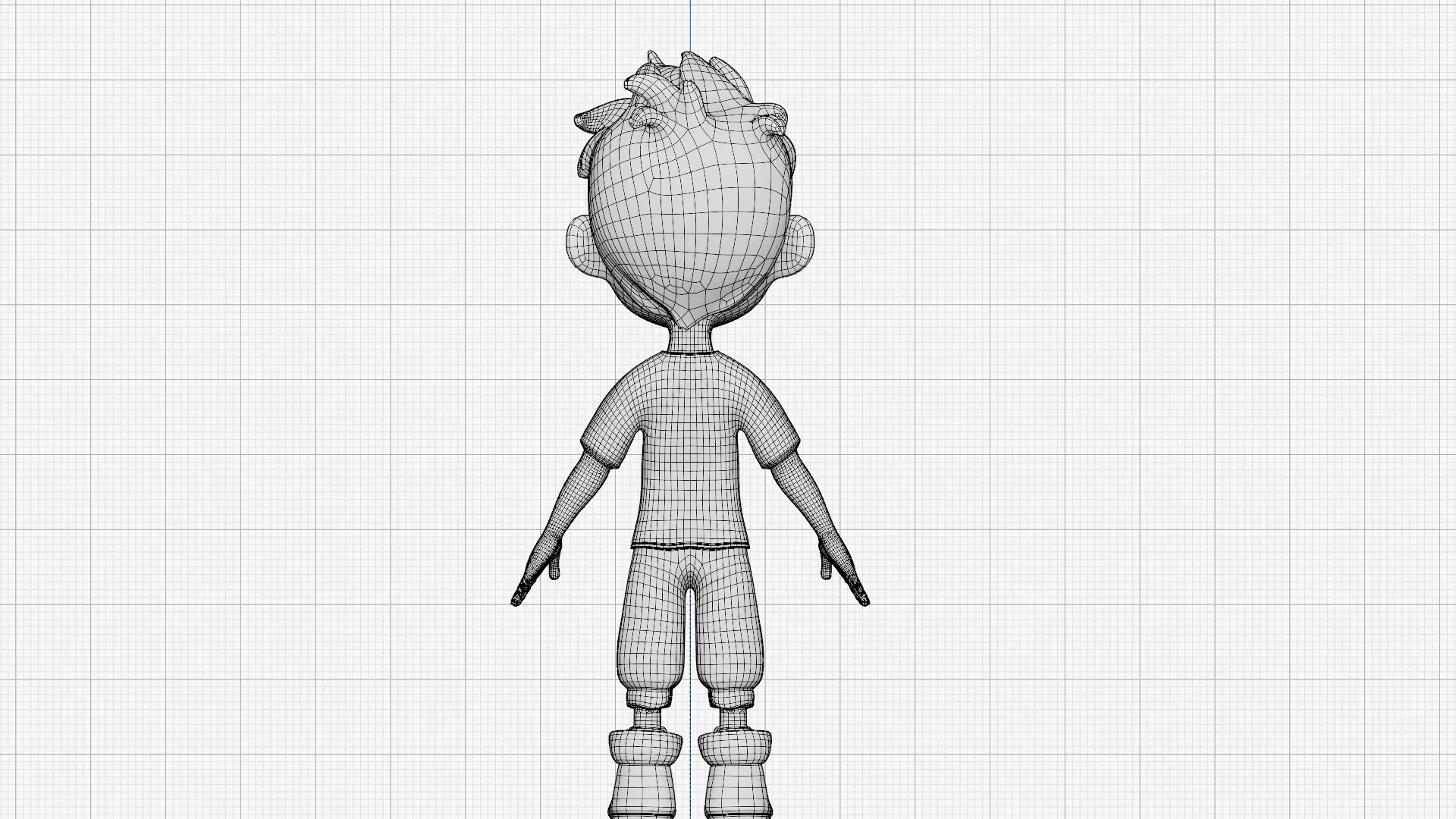 Boy - cartoon character rigged 3d model for Blender