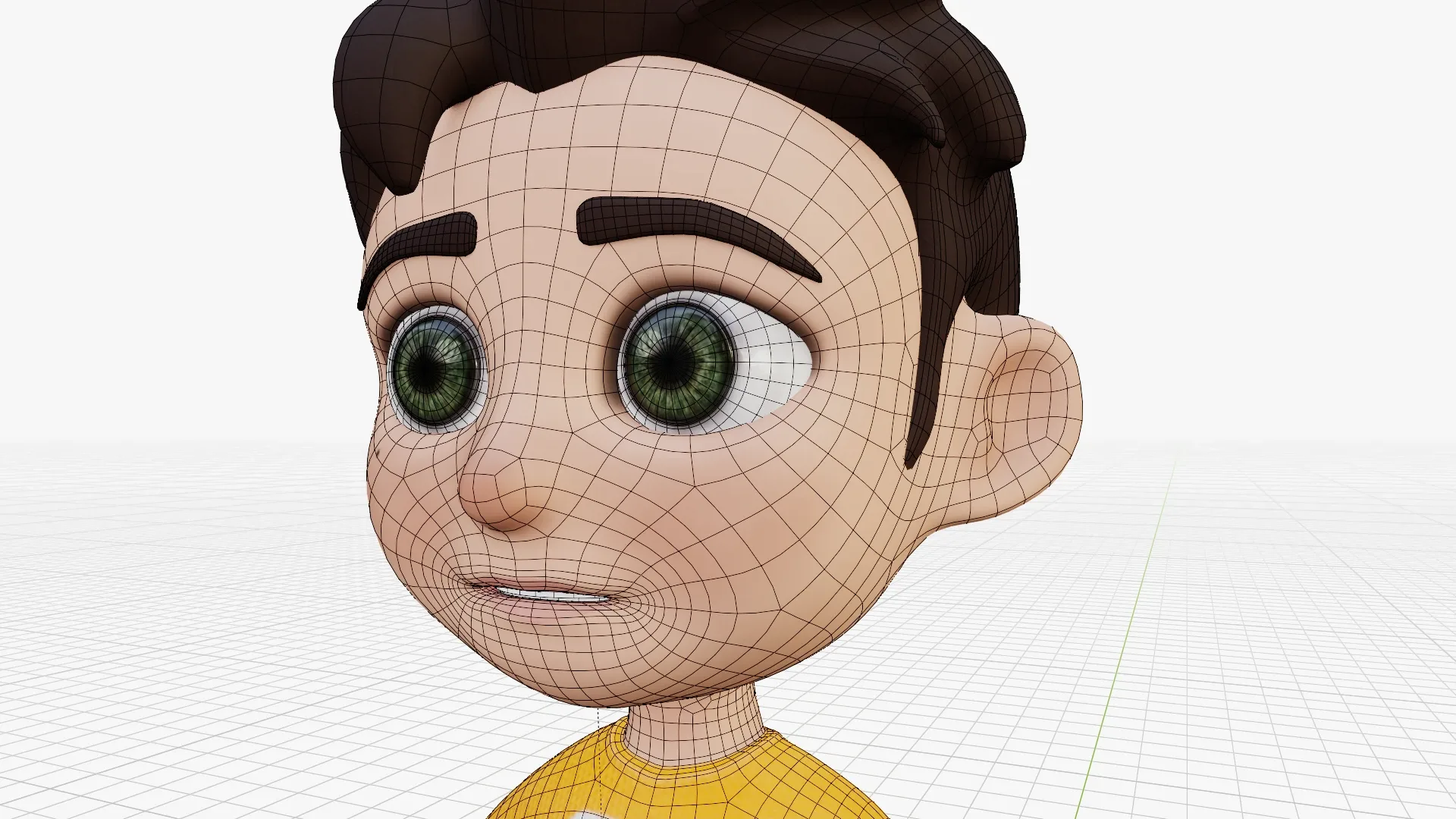 Boy - cartoon character rigged 3d model for Blender