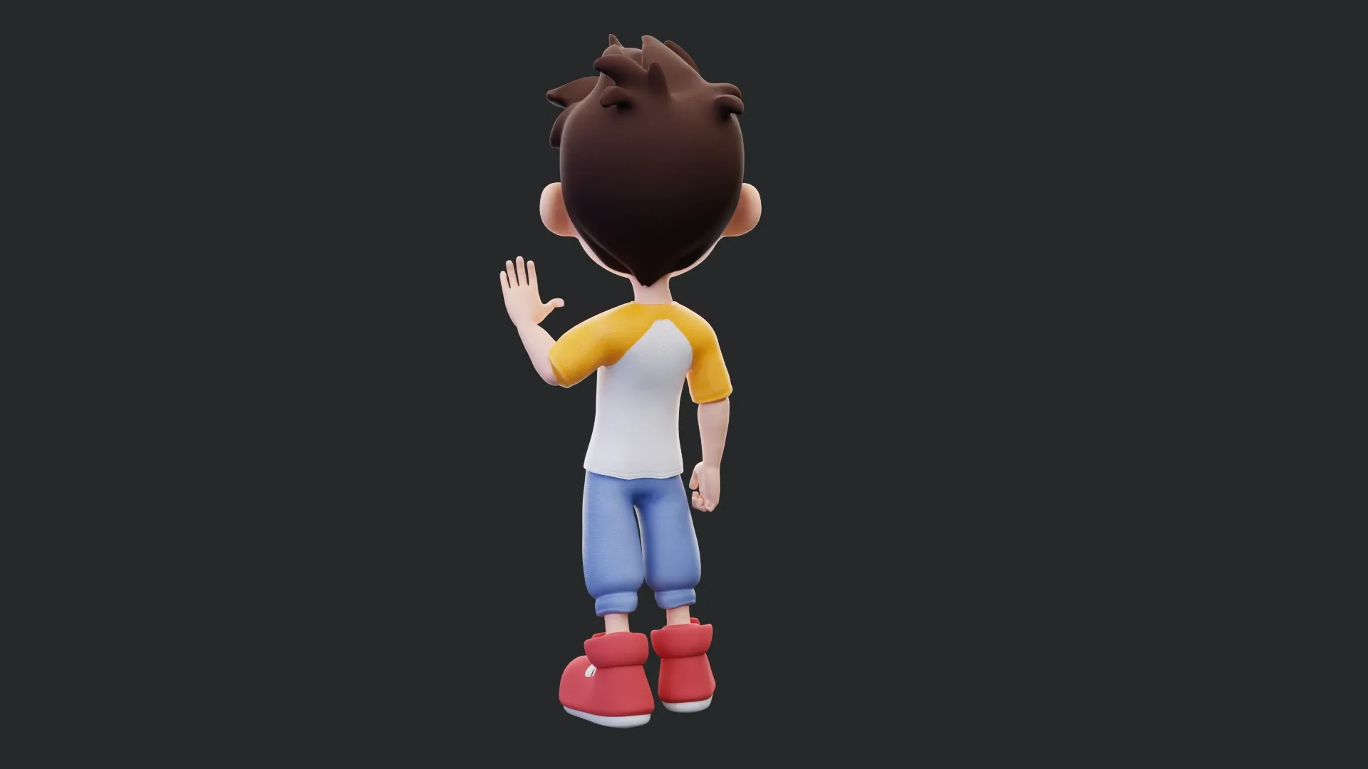 Boy - cartoon character rigged 3d model for Blender