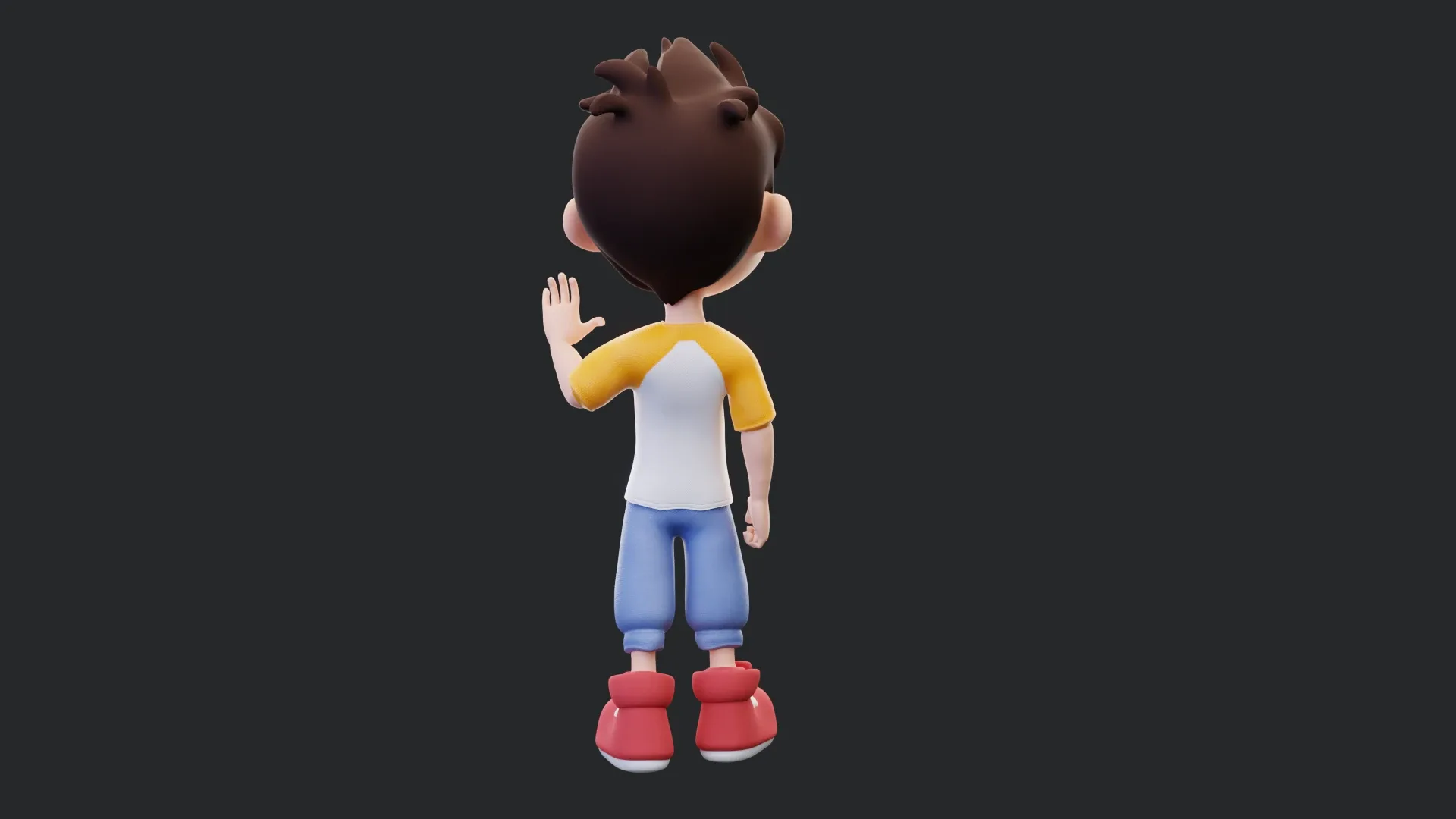 Boy - cartoon character rigged 3d model for Blender