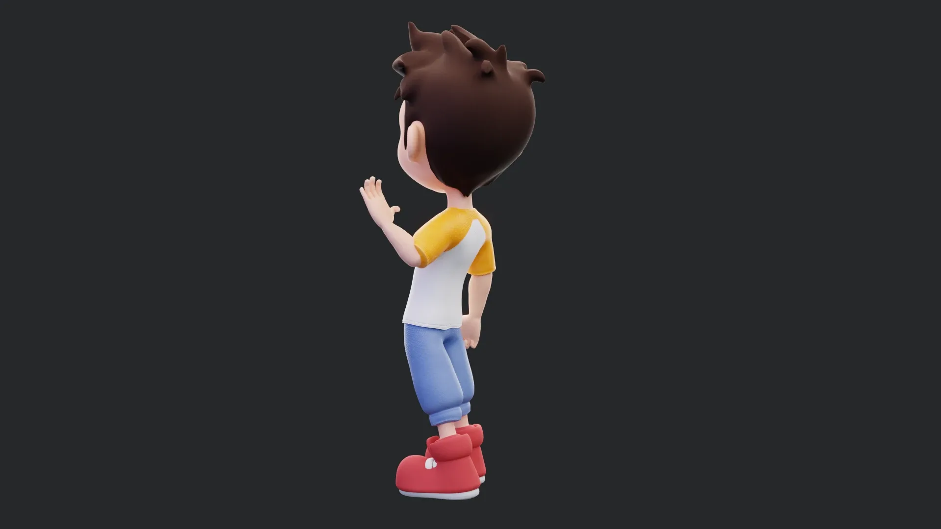 Boy - cartoon character rigged 3d model for Blender