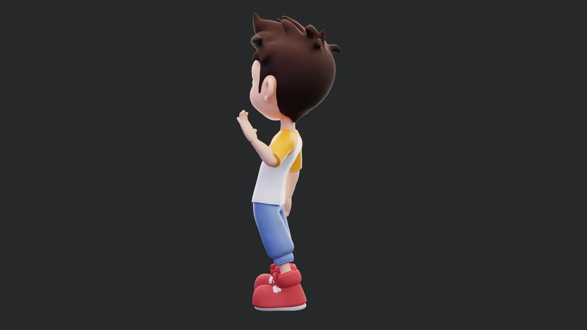 Boy - cartoon character rigged 3d model for Blender