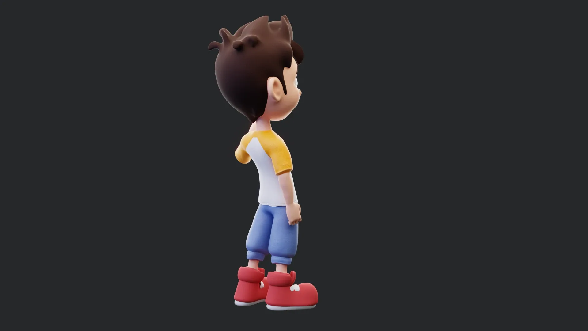 Boy - cartoon character rigged 3d model for Blender