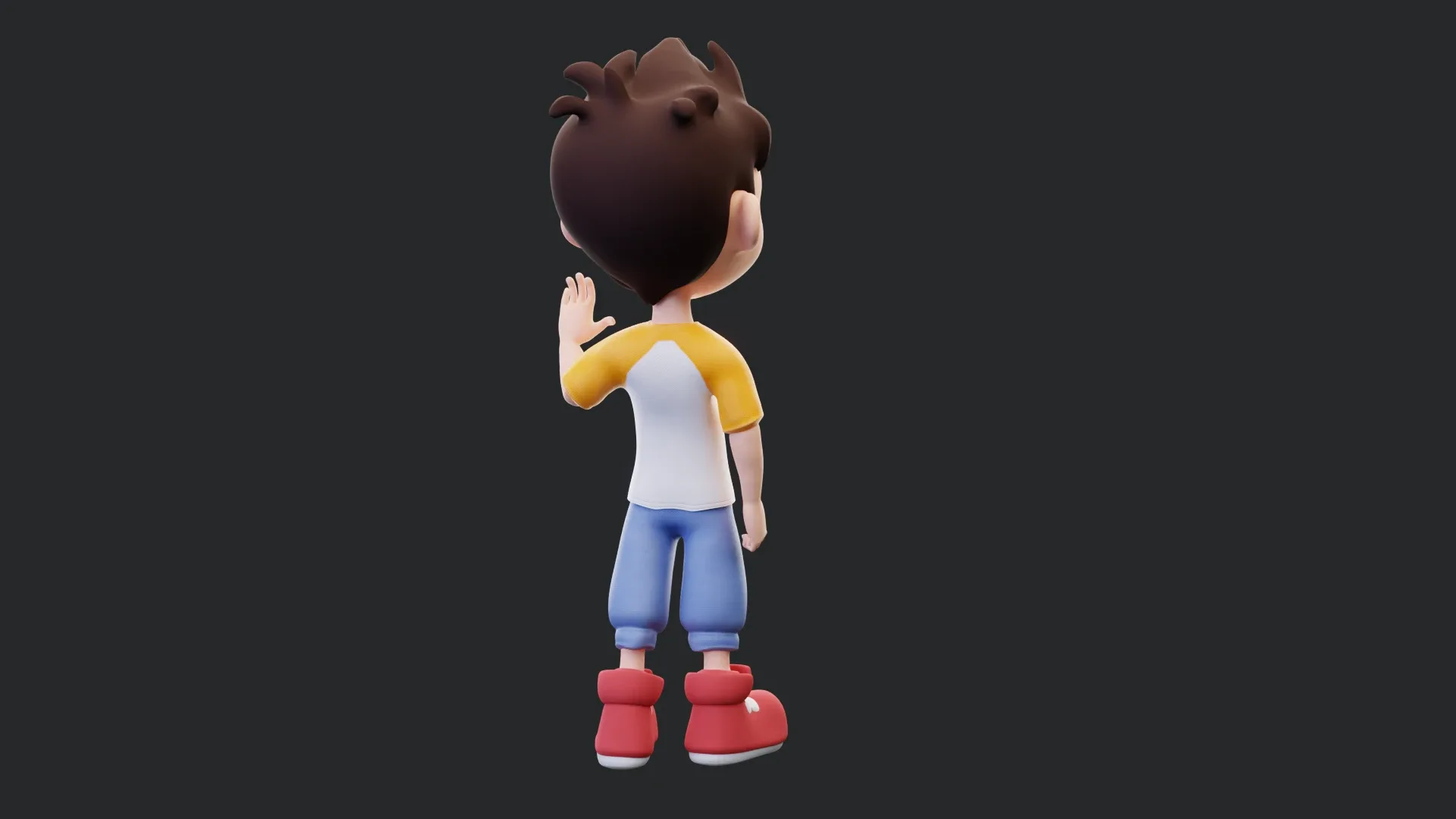 Boy - cartoon character rigged 3d model for Blender