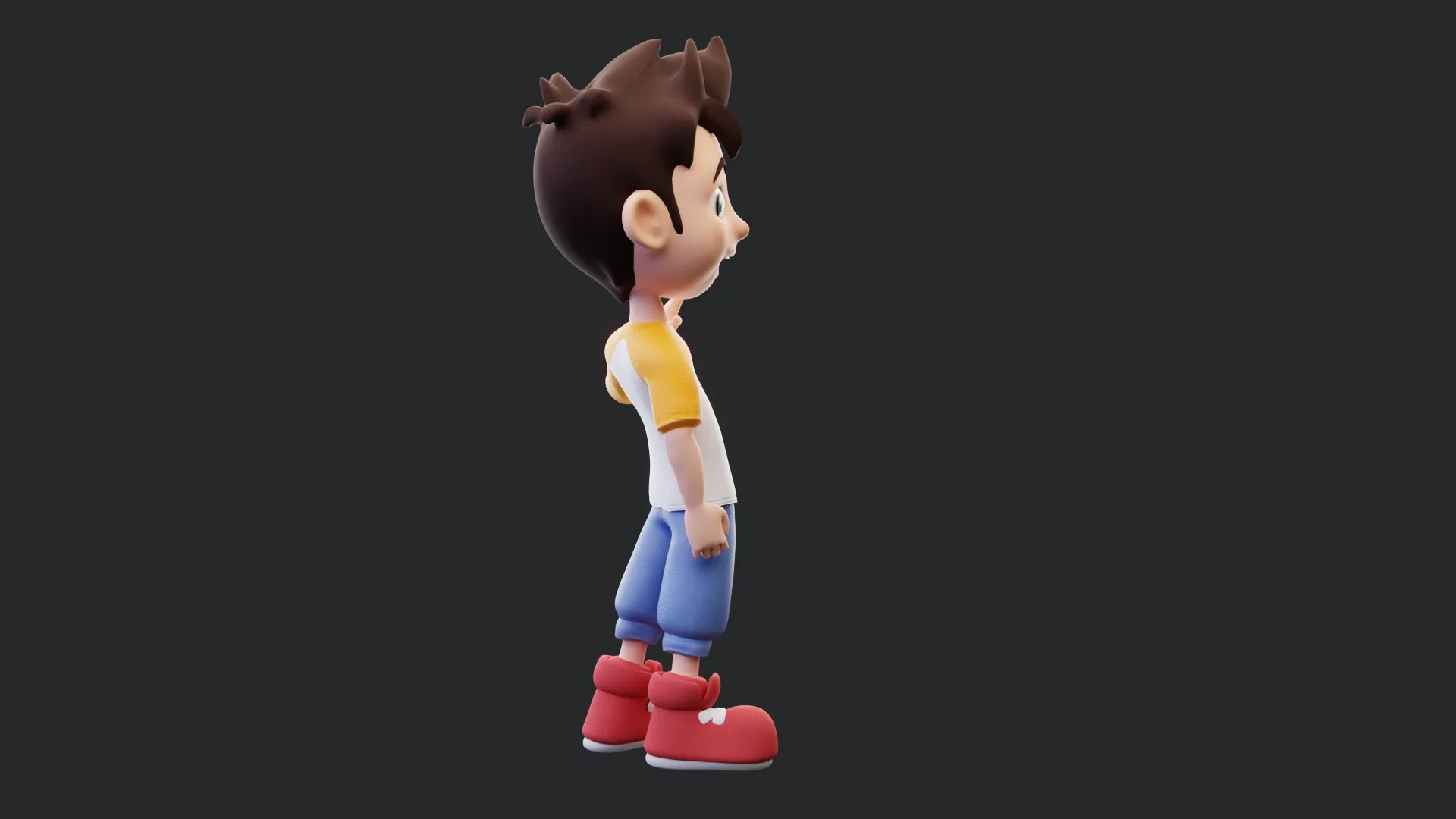 Boy - cartoon character rigged 3d model for Blender