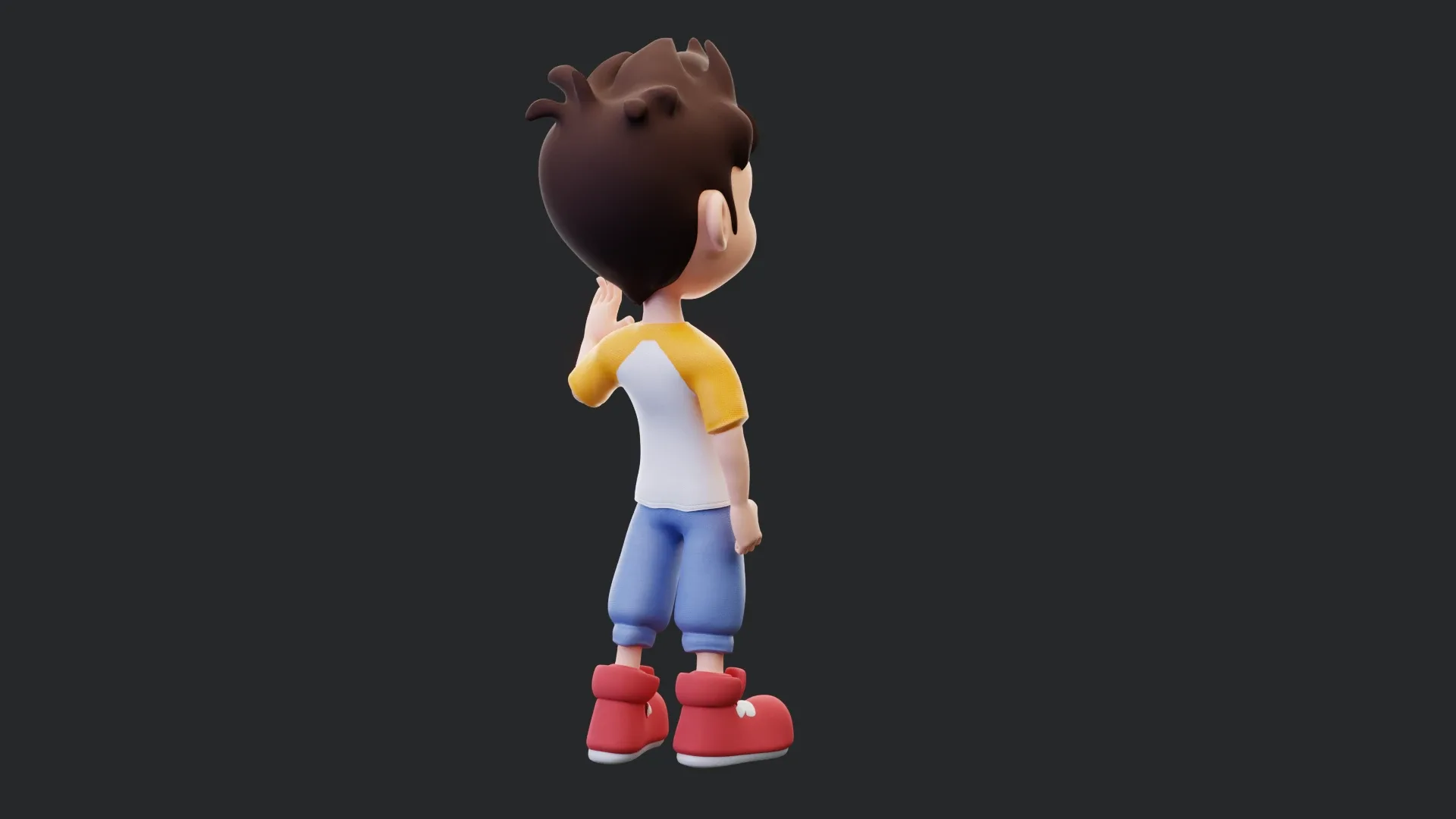 Boy - cartoon character rigged 3d model for Blender