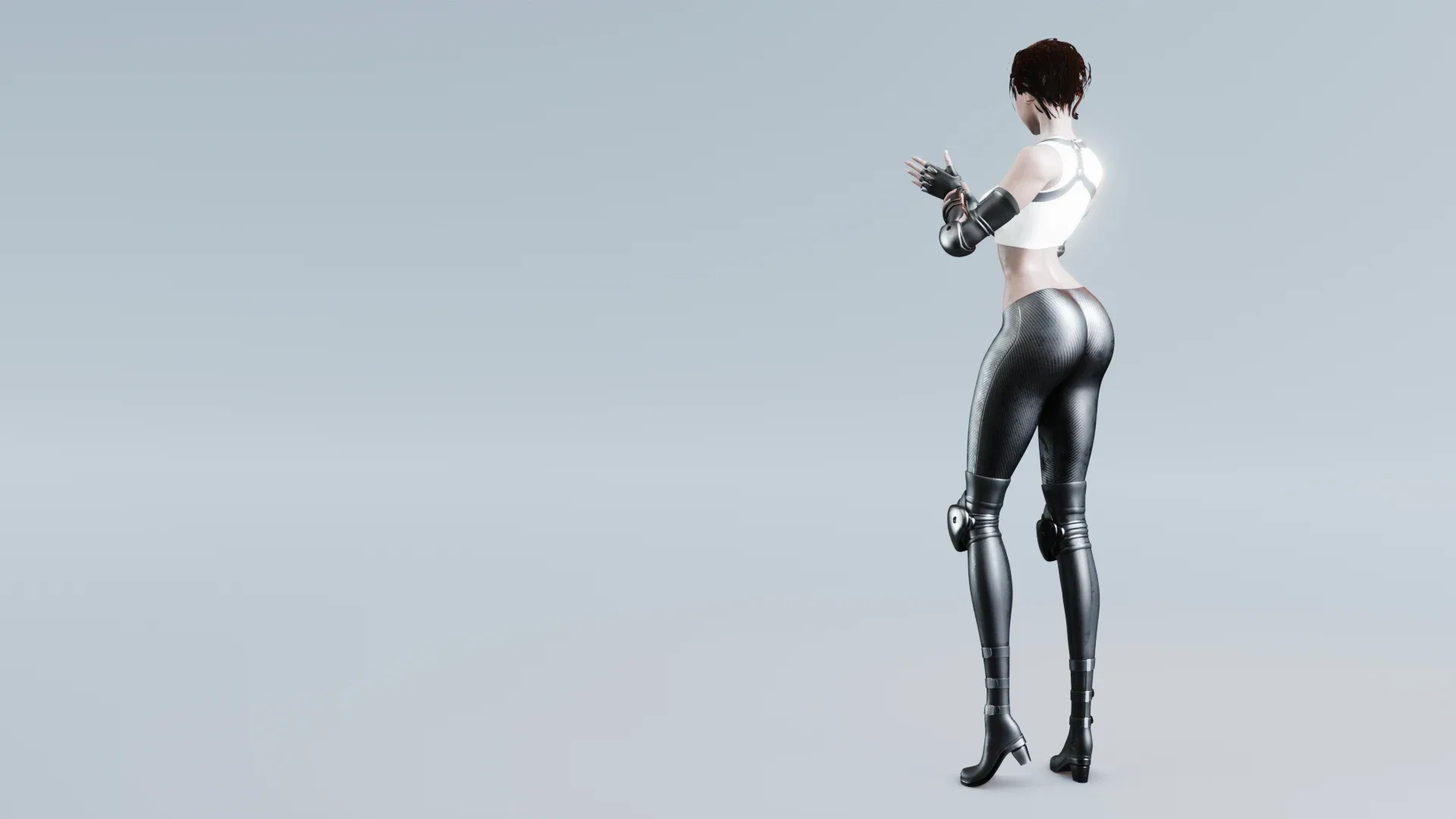 Super heroine model - stylized female rigged character for blender