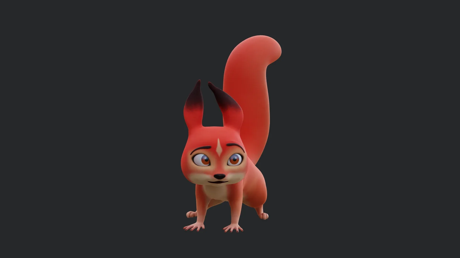 Squirrel - A stylized rigged animal for Blender