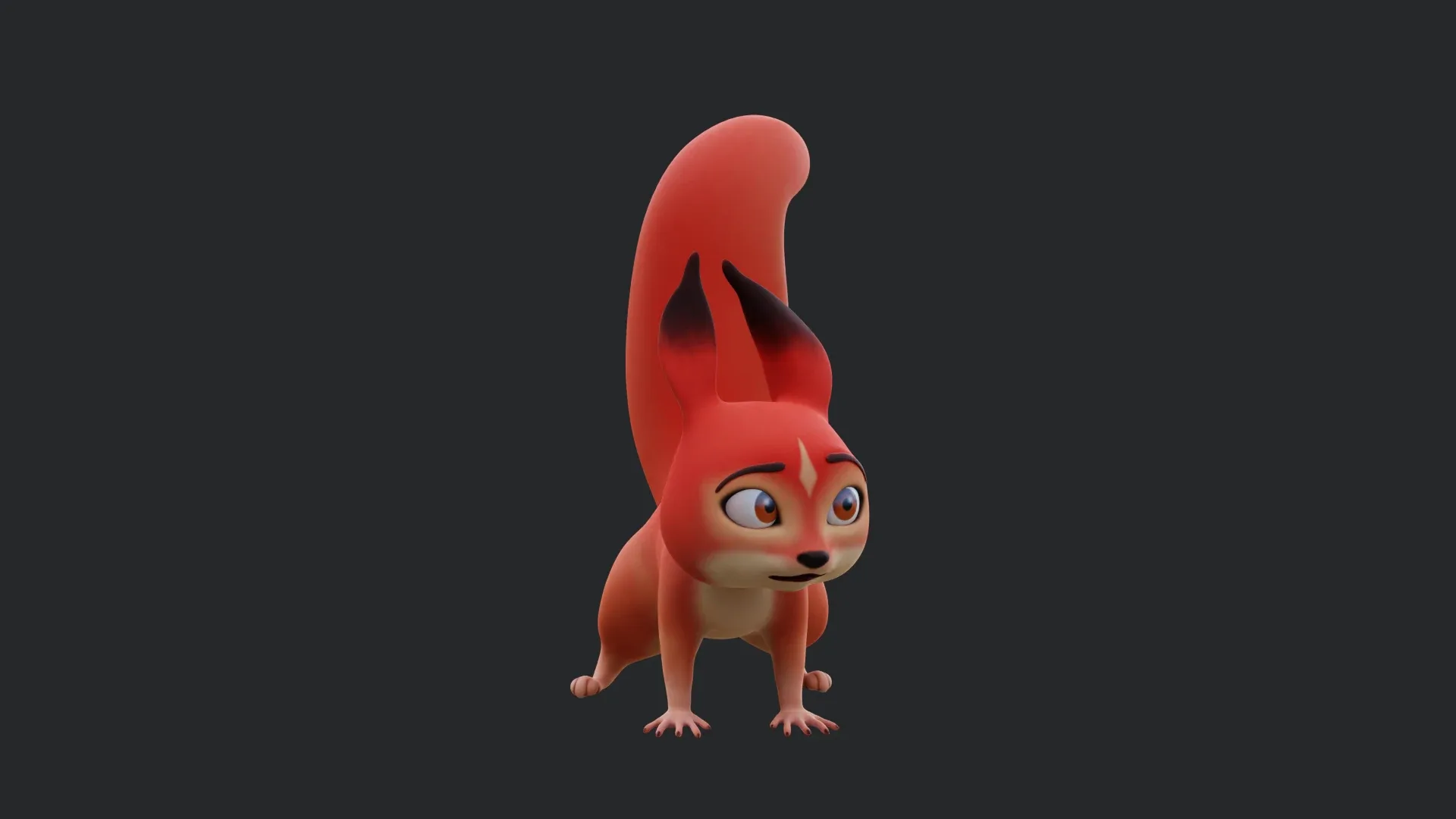 Squirrel - A stylized rigged animal for Blender