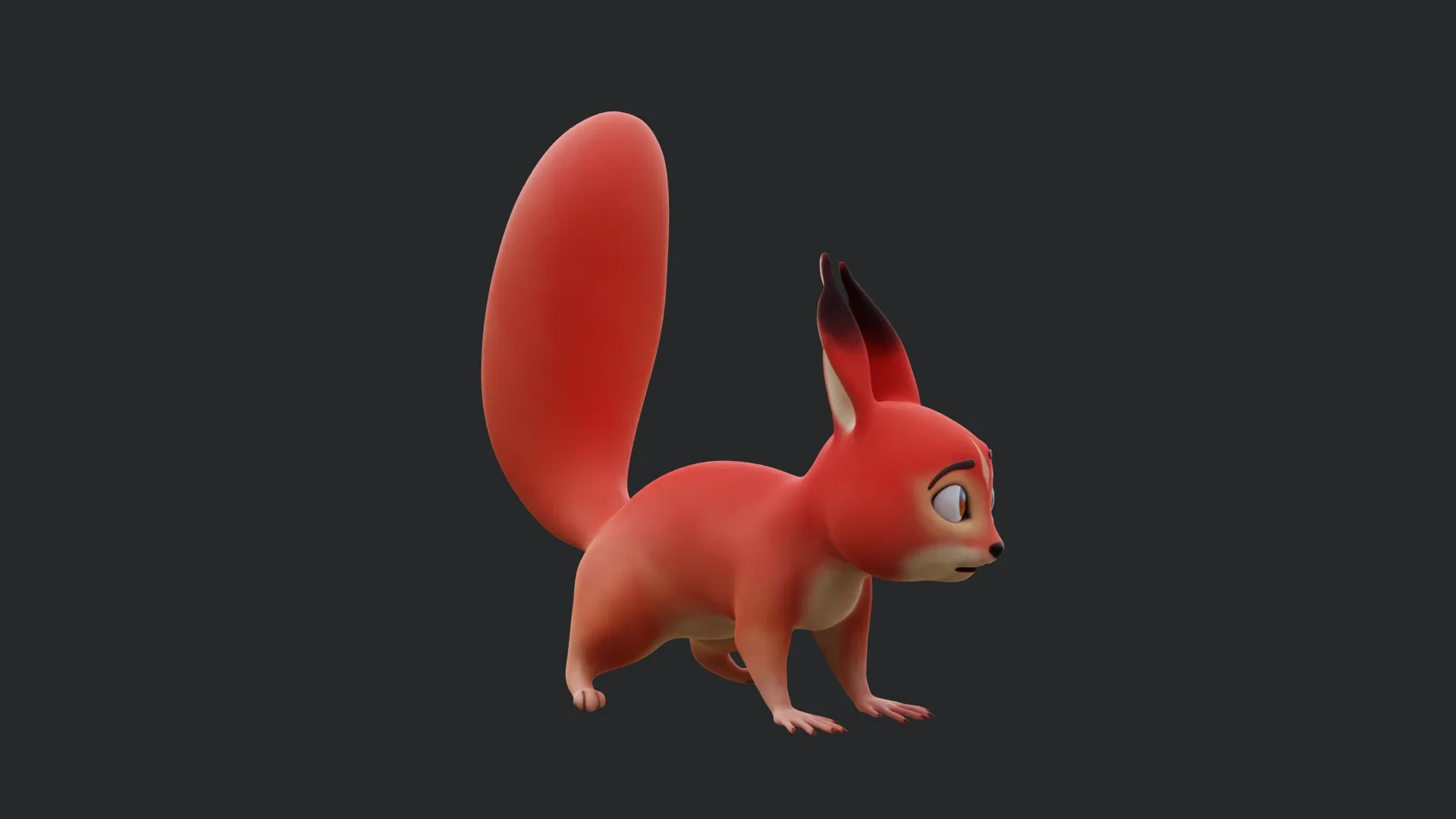 Squirrel - A stylized rigged animal for Blender