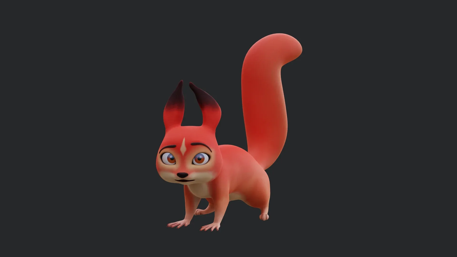 Squirrel - A stylized rigged animal for Blender