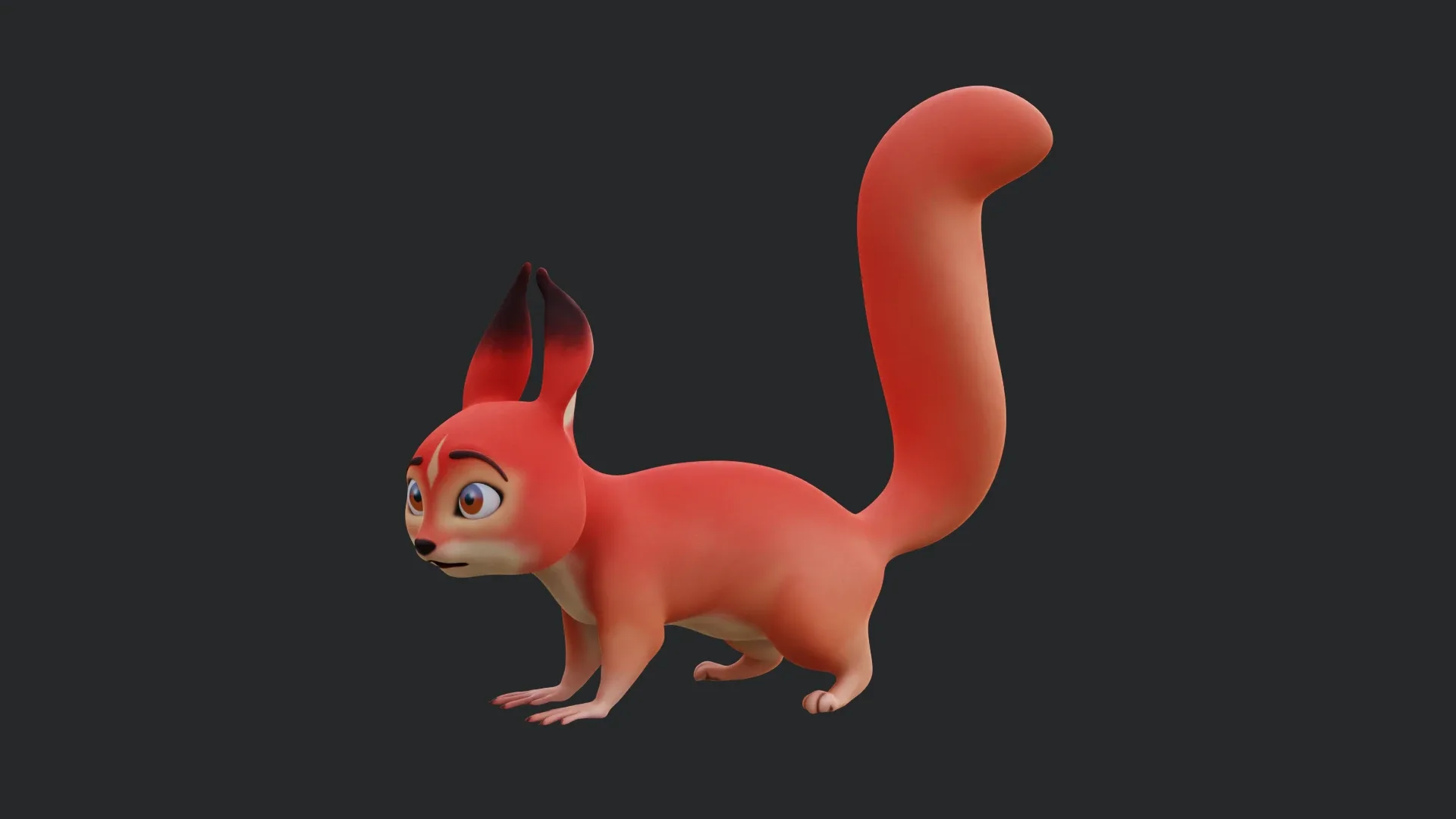 Squirrel - A stylized rigged animal for Blender