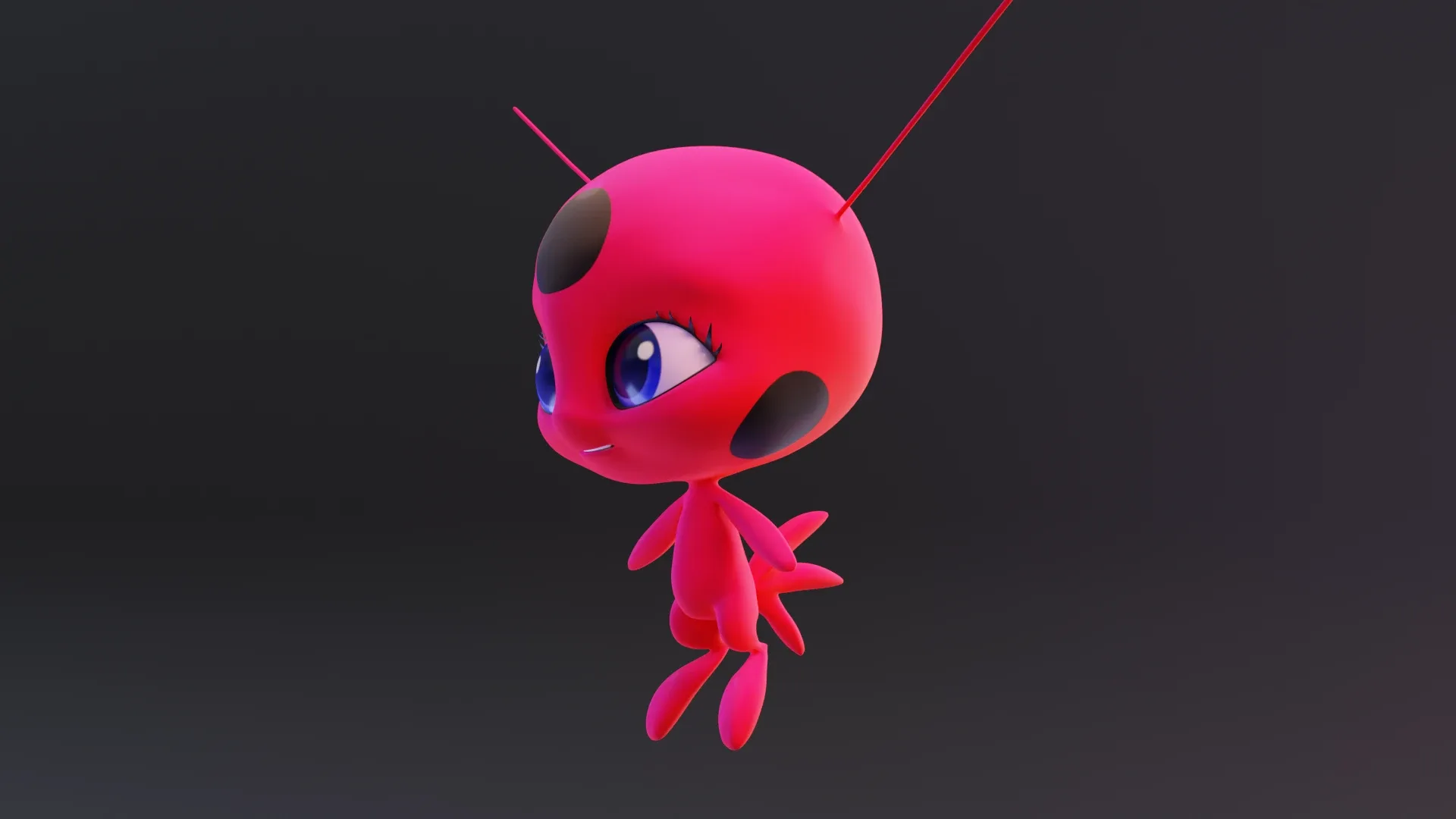 Tikki - Kwami from miraculous ladybug A rigged character for Blender