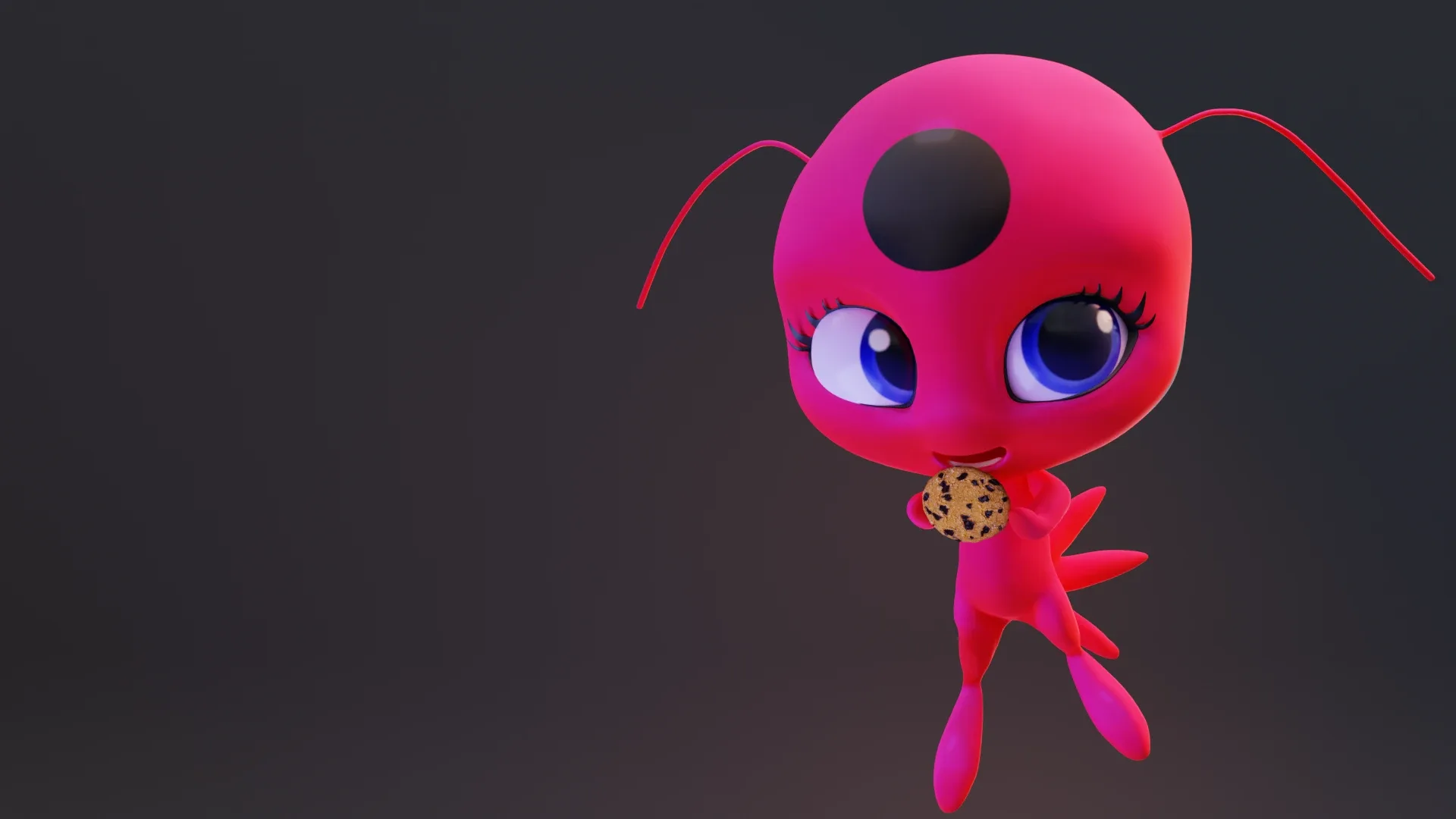 Tikki - Kwami from miraculous ladybug A rigged character for Blender