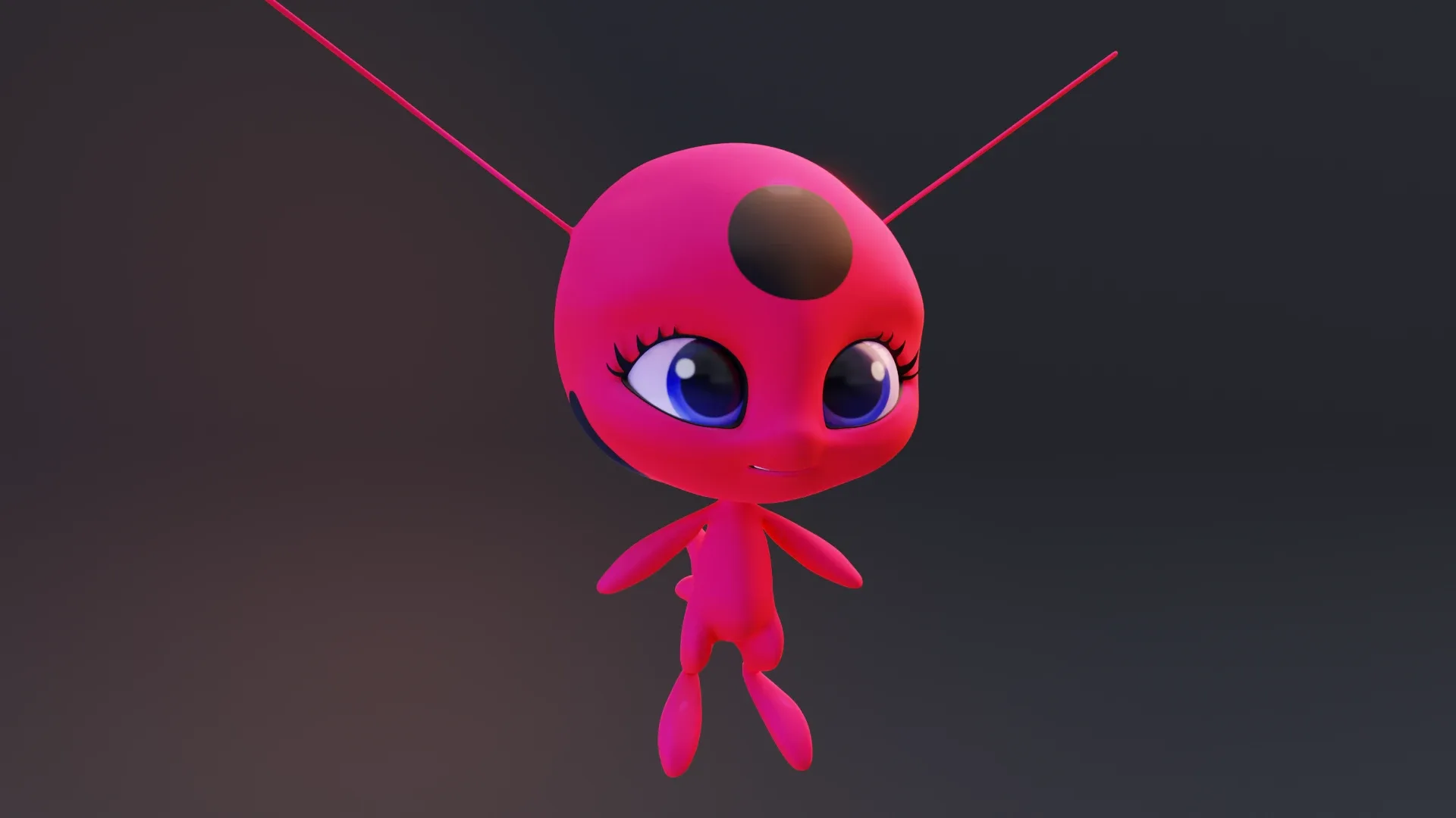 Tikki - Kwami from miraculous ladybug A rigged character for Blender