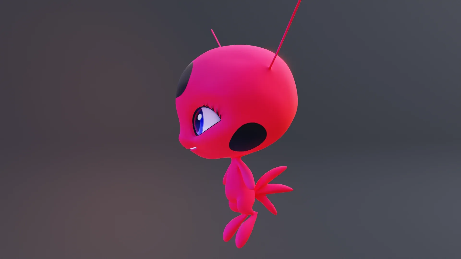 Tikki - Kwami from miraculous ladybug A rigged character for Blender