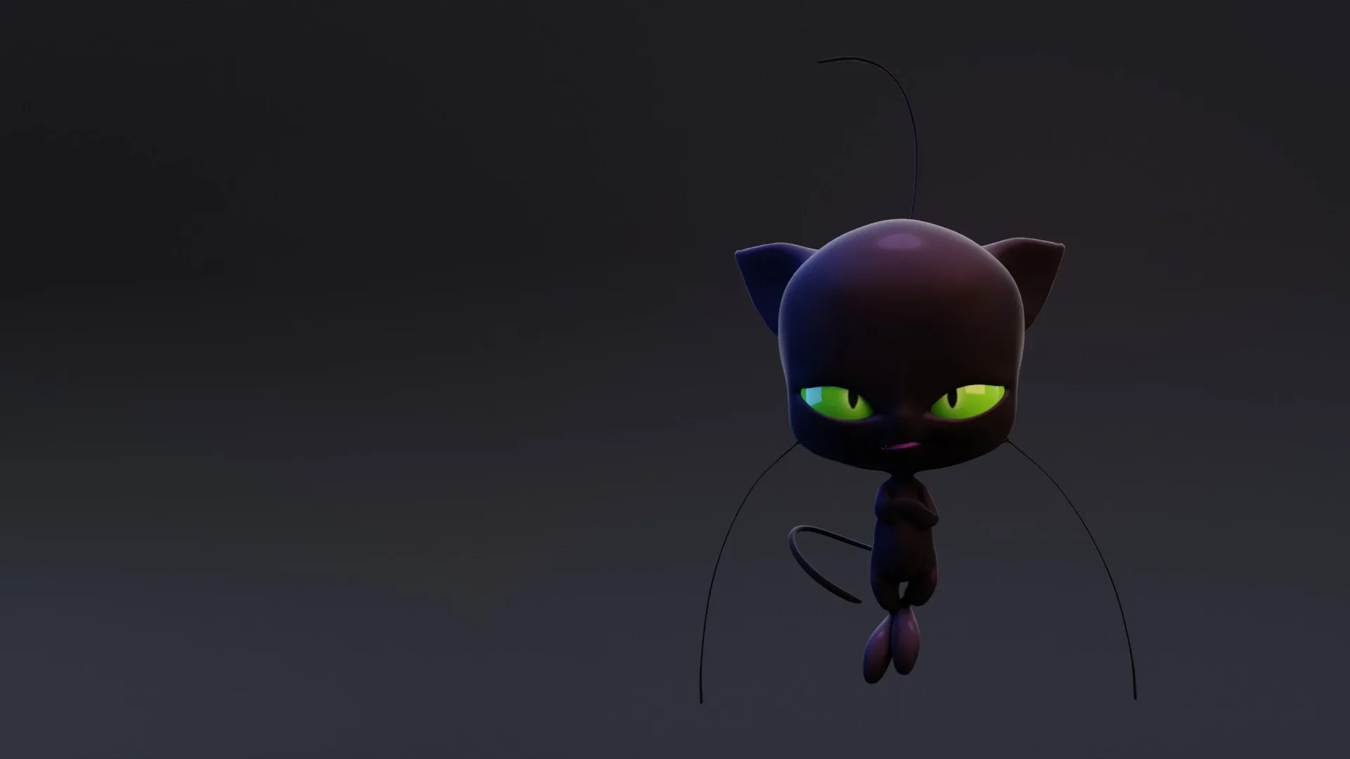 Plagg - Kwami from miraculous ladybug A rigged character for Blender