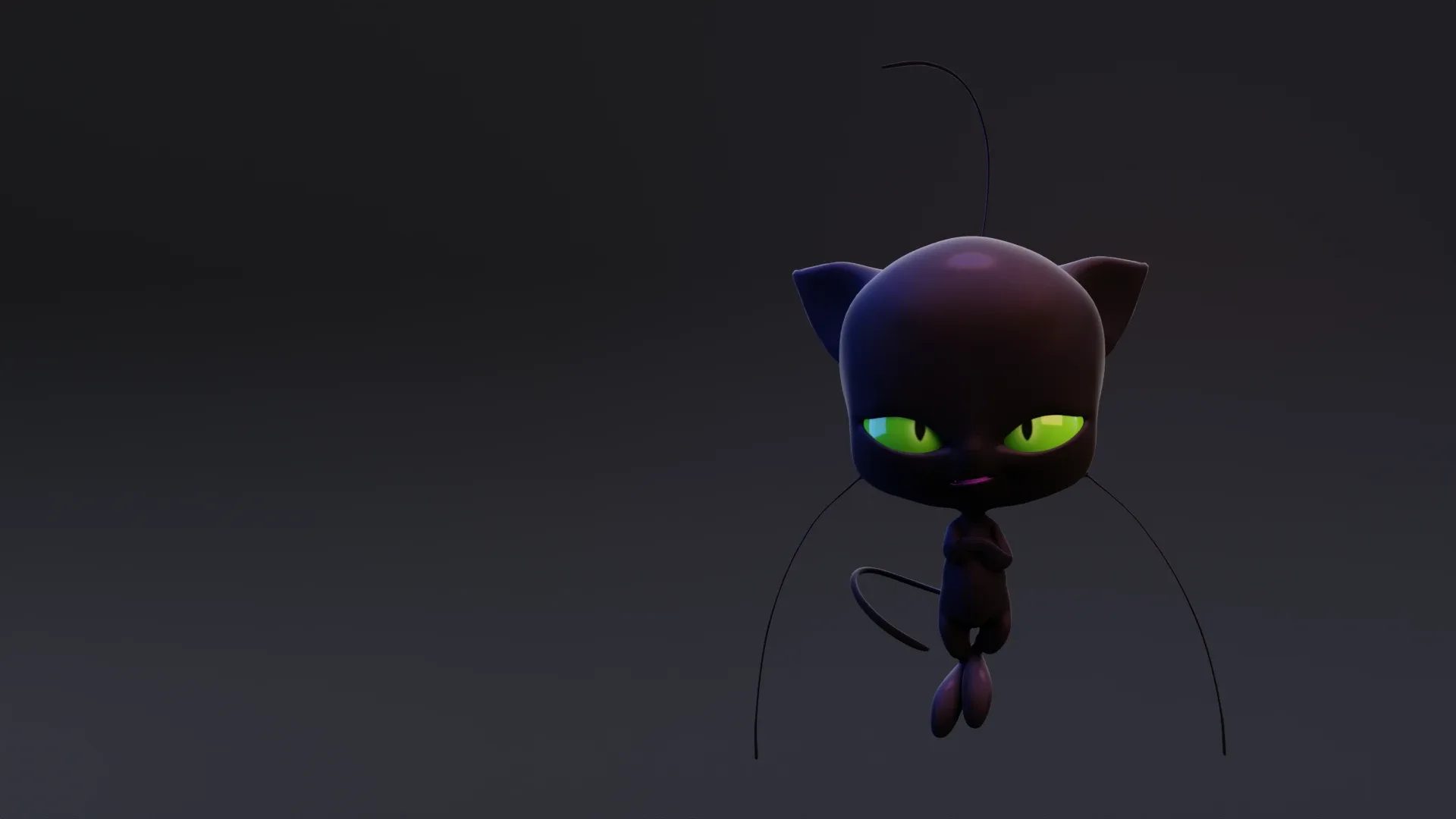 Plagg - Kwami from miraculous ladybug A rigged character for Blender