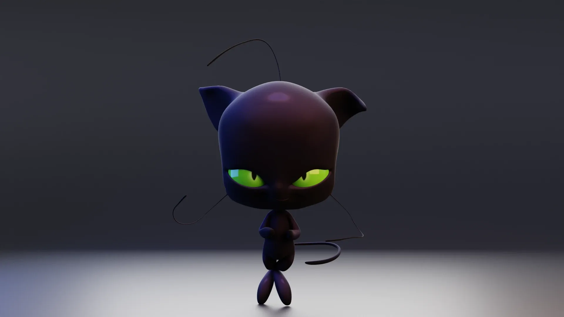 Plagg - Kwami from miraculous ladybug A rigged character for Blender
