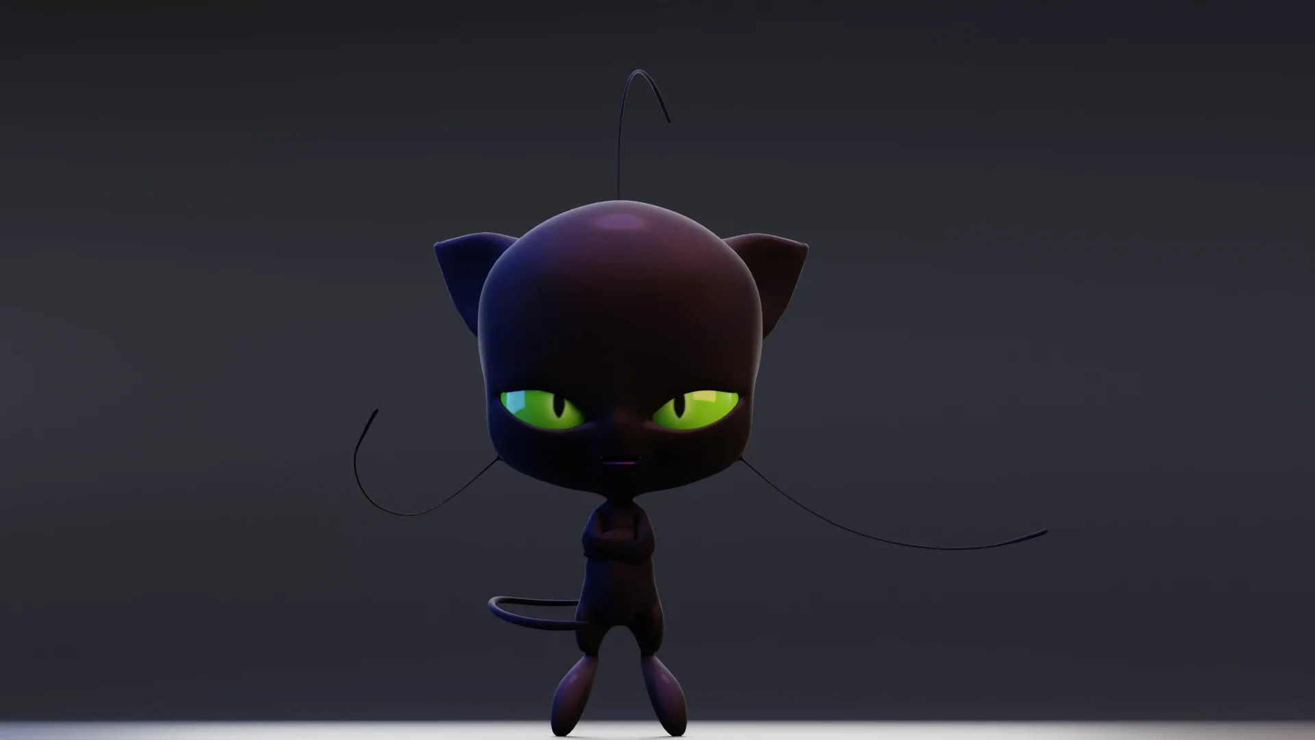 Plagg - Kwami from miraculous ladybug A rigged character for Blender