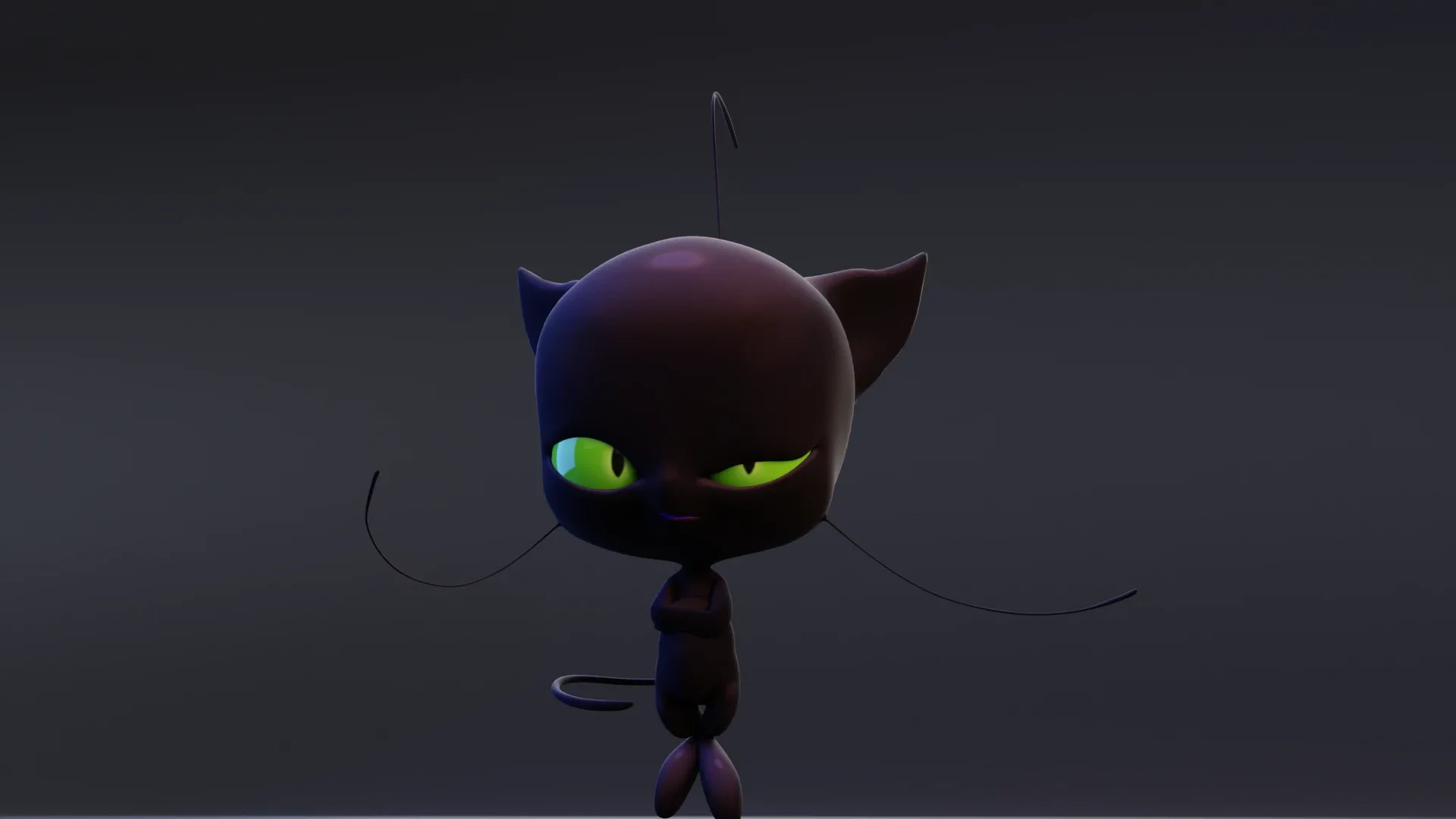 Plagg - Kwami from miraculous ladybug A rigged character for Blender