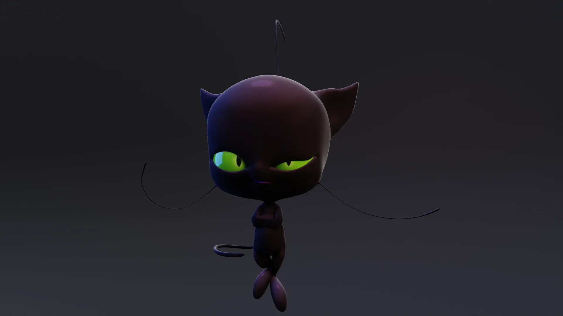 Plagg - Kwami from miraculous ladybug A rigged character for Blender